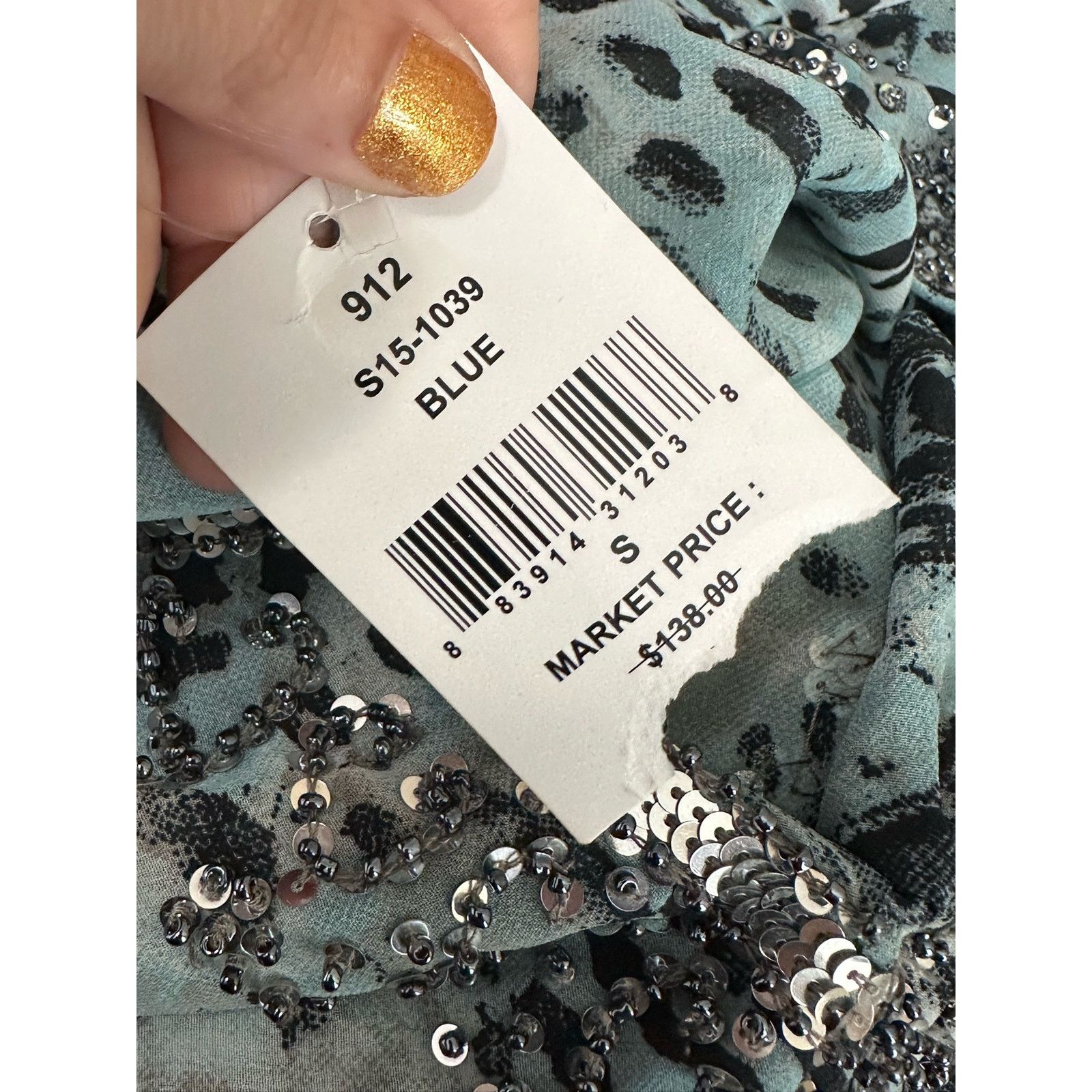 Saks Fifth Avenue Saks Fifth Avenue animal print sheer sequin tunic size Small Size S / US 4 / IT 40 - 4 Thumbnail