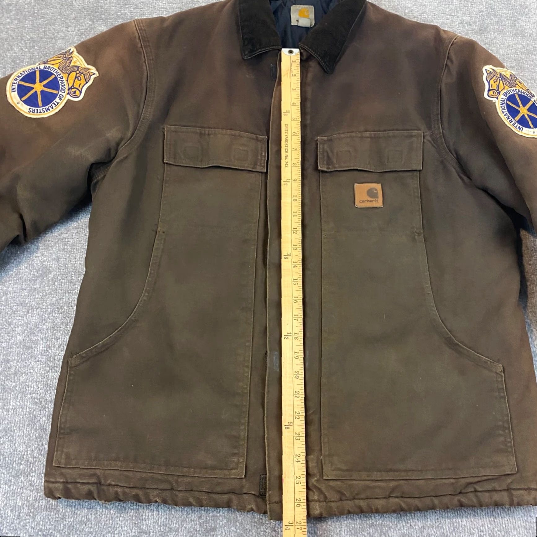 Carhartt VINTAGE Carhartt Jacket Mens L Canvas Brown Quilt Lined Utility Coat C26 DKB Size US L / EU 52-54 / 3 - 7 Thumbnail