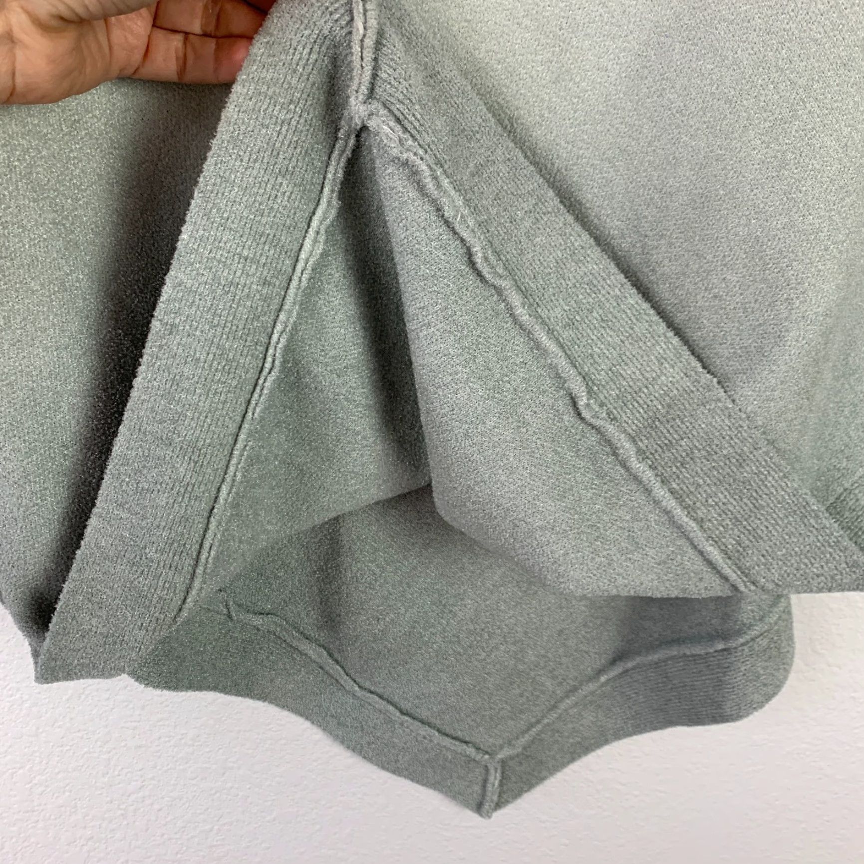 Vintage Barefoot Dreams Cozychic Ultra Lite Sweater Poncho Cozy Green White One Size Size ONE SIZE - 6 Thumbnail