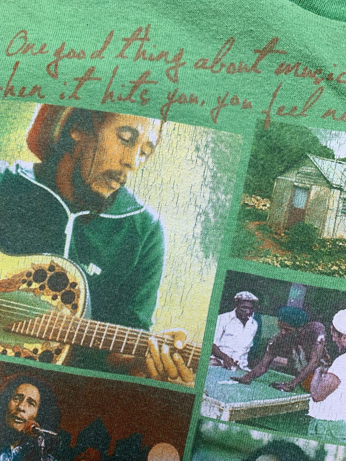 Bob Marley × Vintage Vintage Bob Marley green Rasta tee rare size M Size US M / EU 48-50 / 2 - 4 Thumbnail
