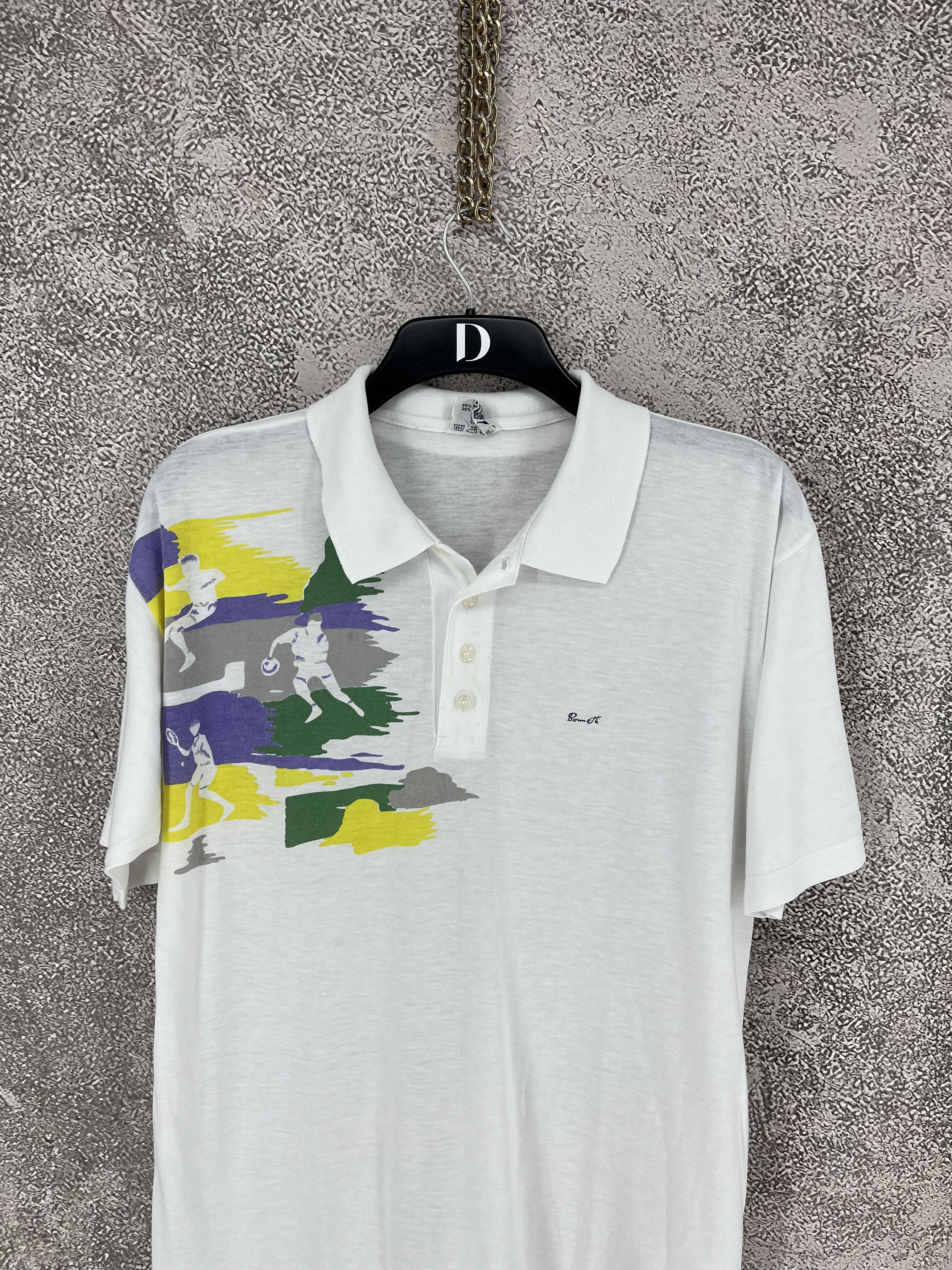 Vintage Vintage Size L Polo Tenis Shirt Polo Shirt Pattern 80s 90s Size US L / EU 52-54 / 3 - 6 Thumbnail