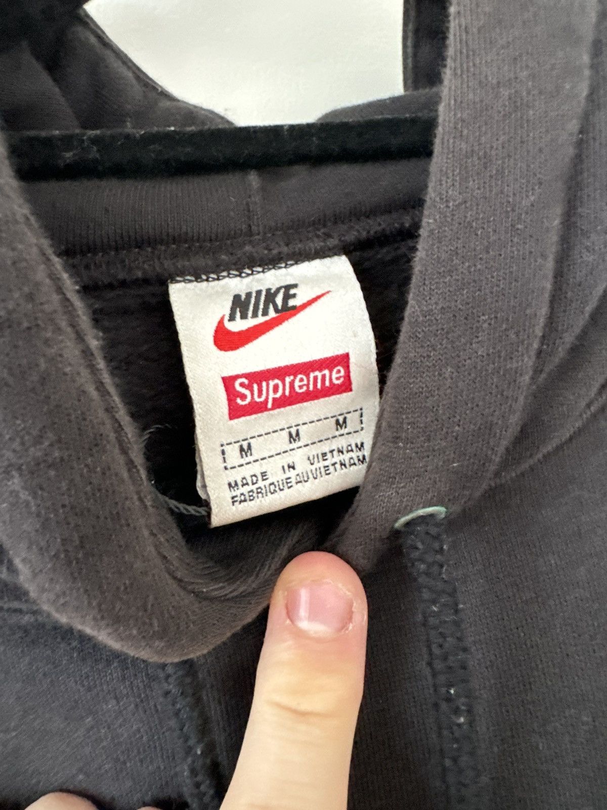 Supreme Supreme Nike Leather Appliqué Hoodie Black Size US M / EU 48-50 / 2 - 6 Thumbnail