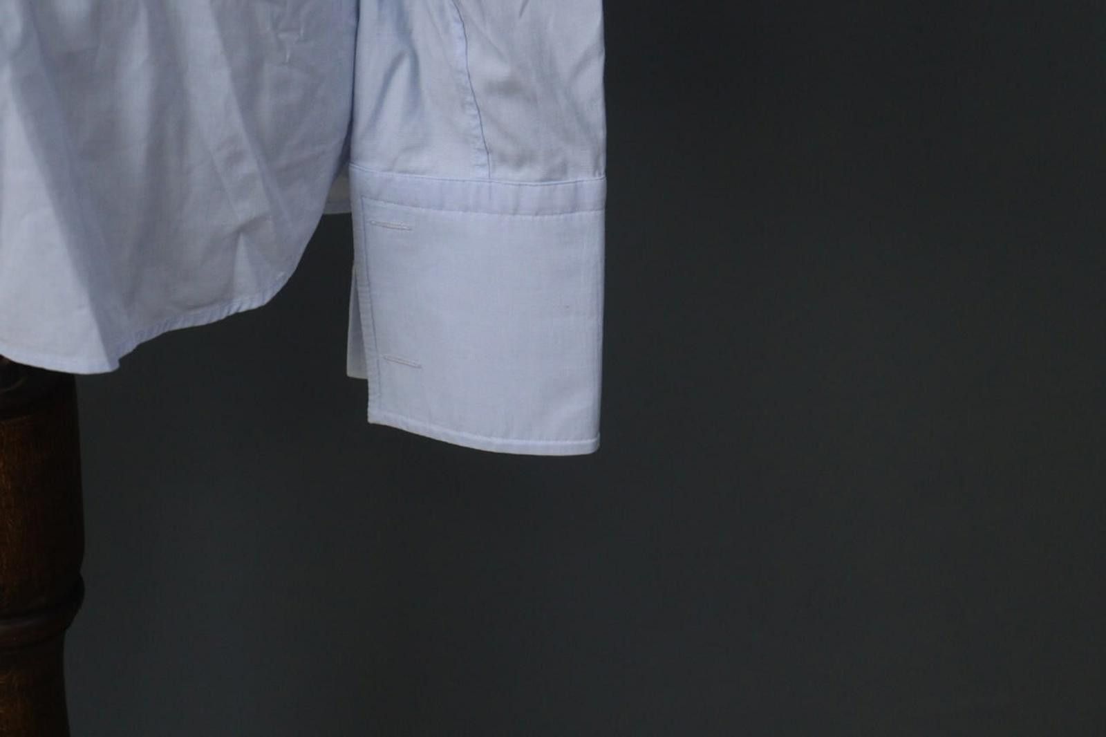 Designer Boggi Blue Cotton Collared Button Front Dress Shirt Size 40 Size 38R - 4 Thumbnail