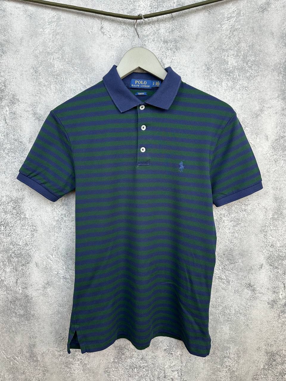 Polo Ralph Lauren Polo Ralph Lauren Polo Shirt Striped SS Green/Navy Slim Fit Size US S / EU 44-46 / 1 - 1 Thumbnail