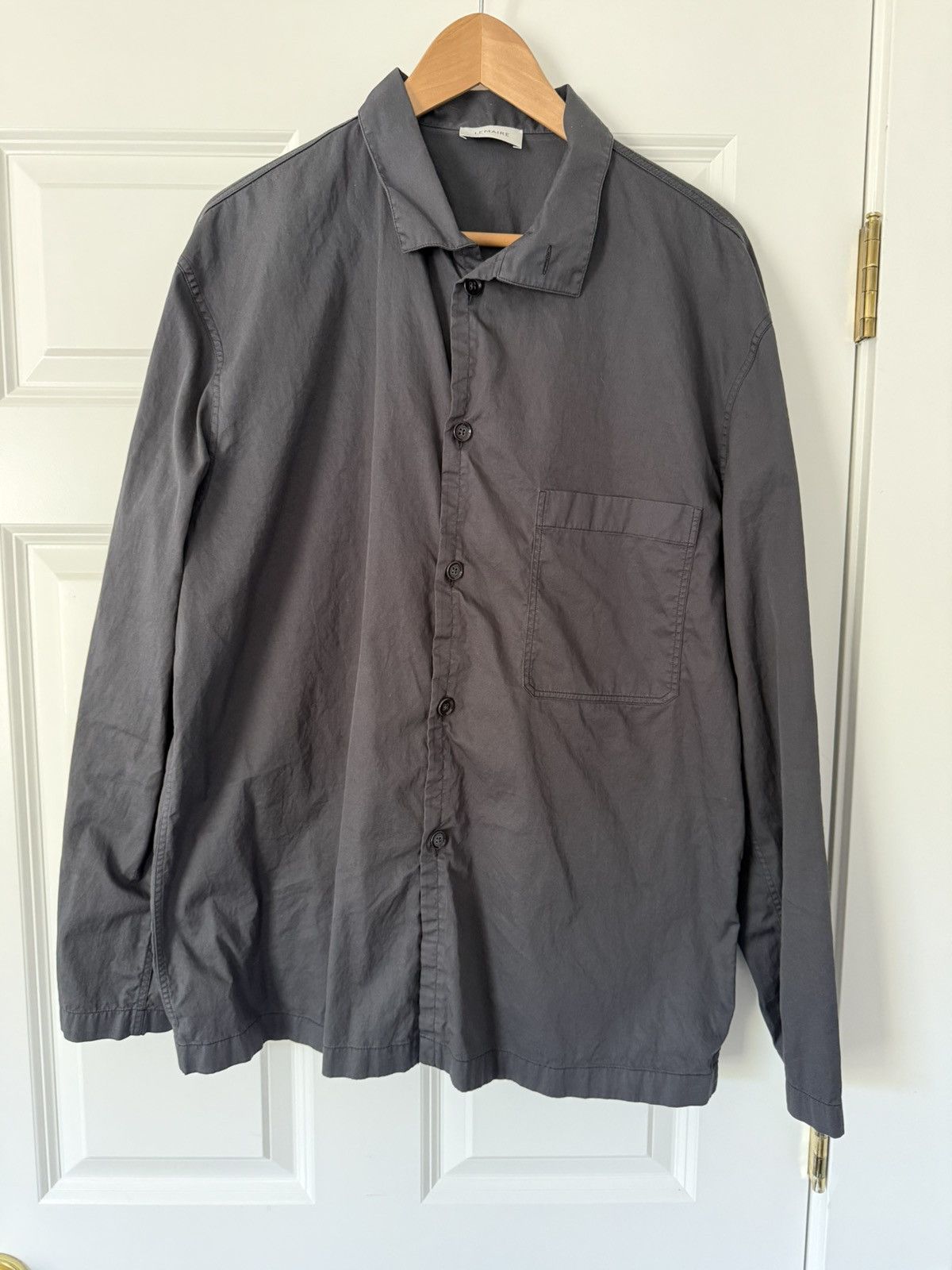 Charcoal grey pyjama shirt