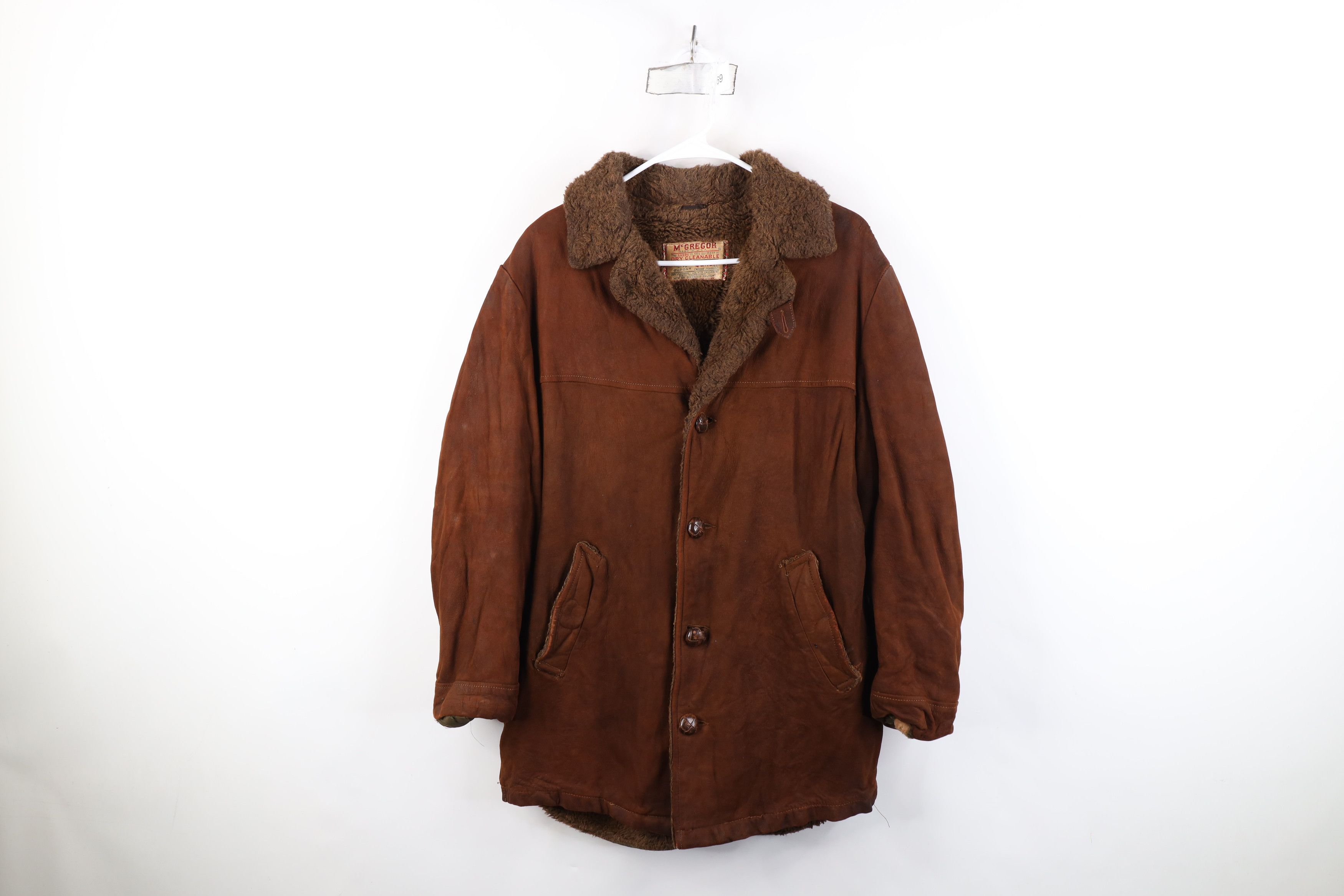 Vintage Vintage 50s McGregor Suede Leather Rancher Jacket Coat USA Size US XL / EU 56 / 4 - 1 Thumbnail