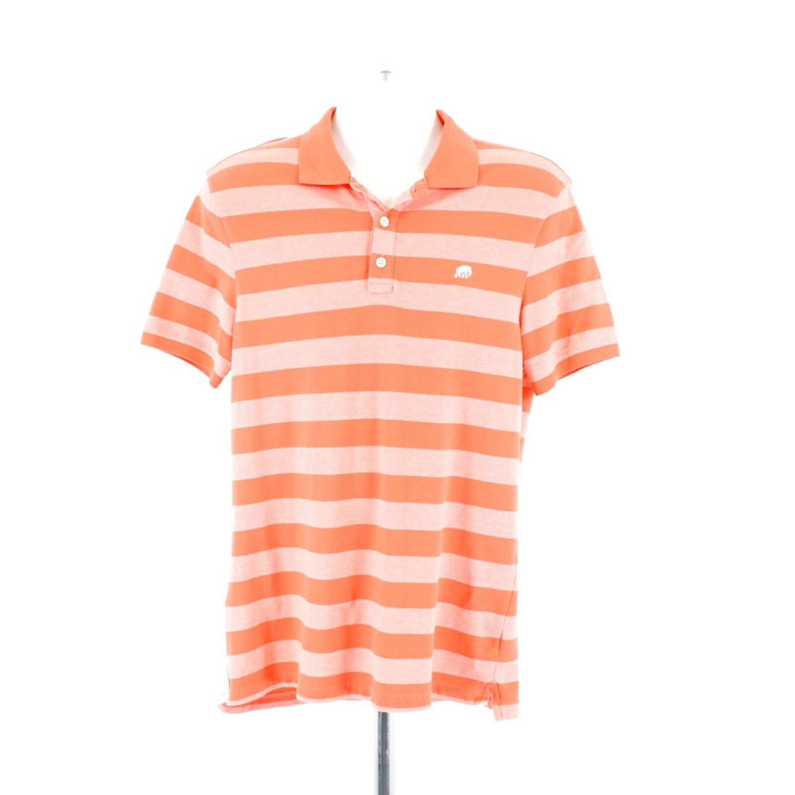 Banana Republic Banana Republic Medium Orange Striped Short Sleeve Collared Size US M / EU 48-50 / 2 - 4 Thumbnail