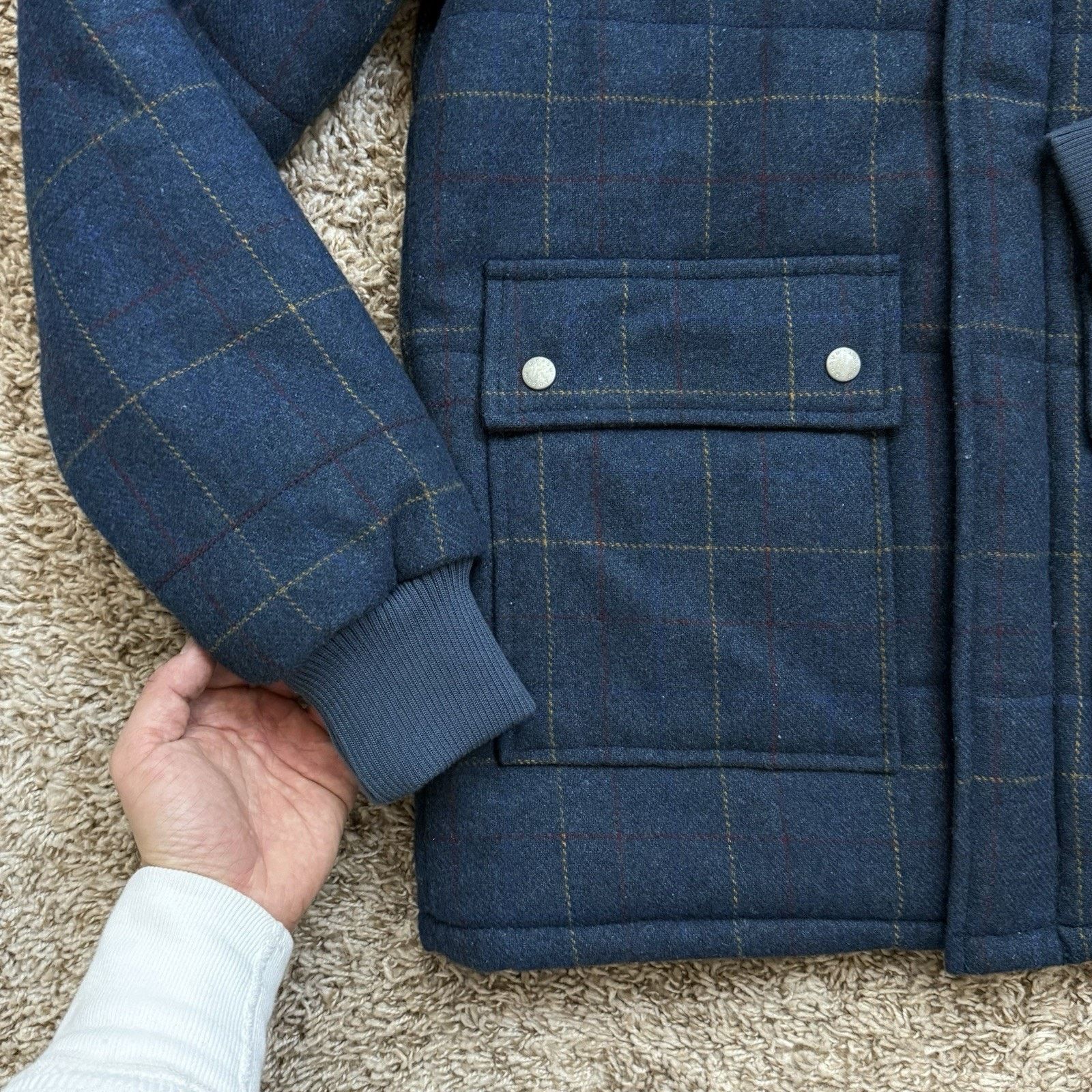 Adsum Adsum New York Blue Plaid Wool Jacket Puffer Full Zip Size S Size US S / EU 44-46 / 1 - 4 Thumbnail