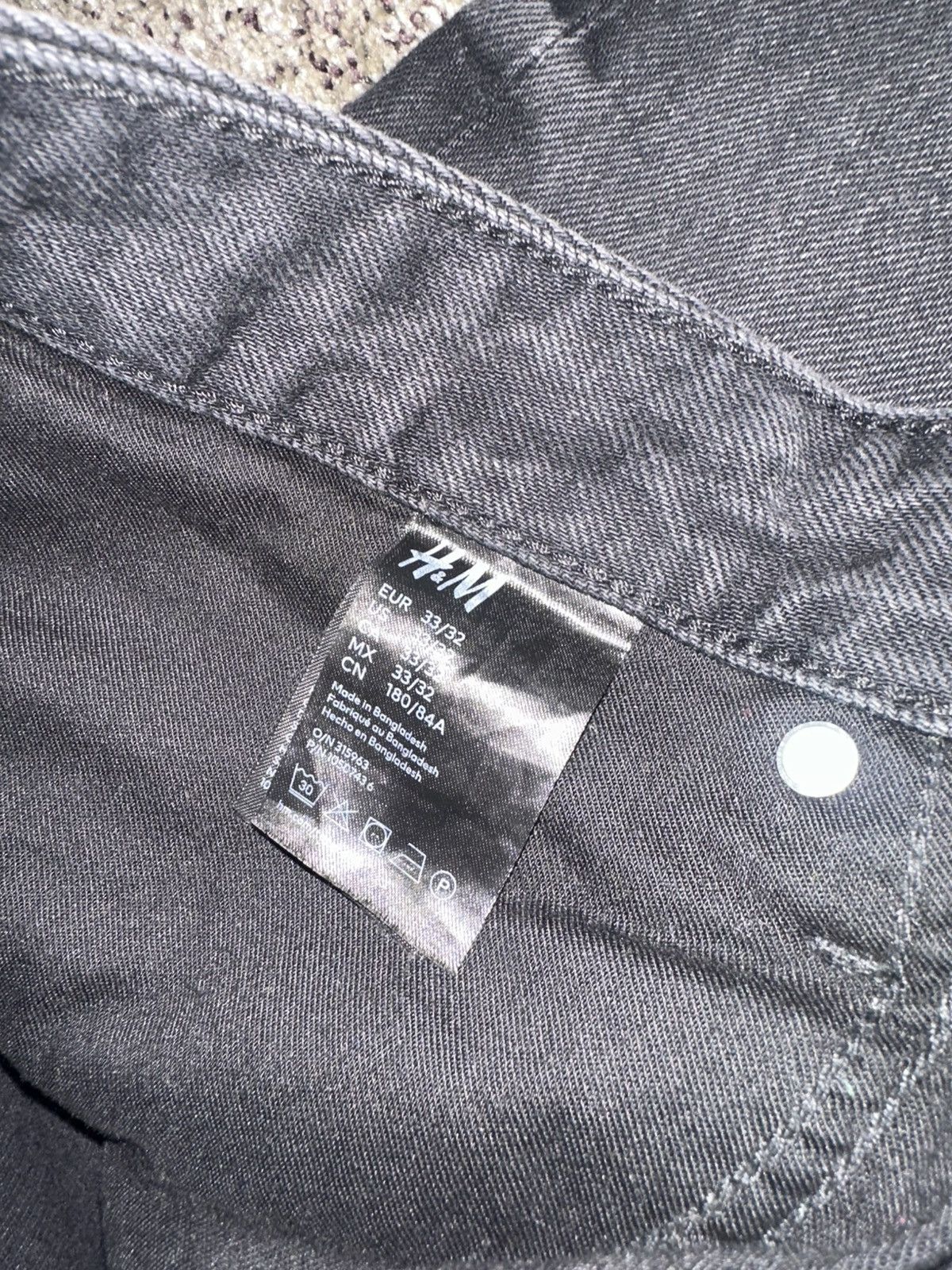 H&M H&M Loose Fit Coupe Ample Jeans Black Wash 32x32 Men Size US 32 / EU 48 - 5 Thumbnail