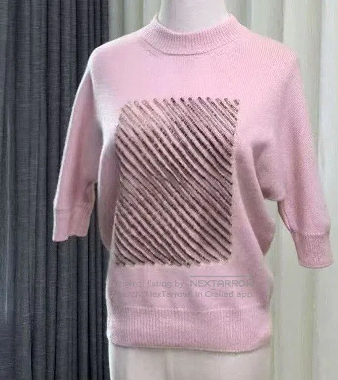 Dior Pink Christian Dior Cashmere Knit Top. Size XS / US 0-2 / IT 36-38 - 3 Thumbnail