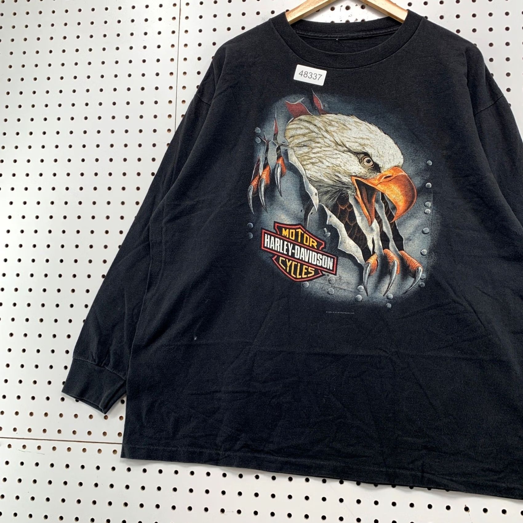 Harley Davidson VINTAGE Harley-Davidson Shirt Mens XXL Black Long Sleeve Chicago Crew Neck Graphic Print 1990s 90s Retro Motorcycle Rock Size US XXL / EU 58 / 5 - 3 Thumbnail