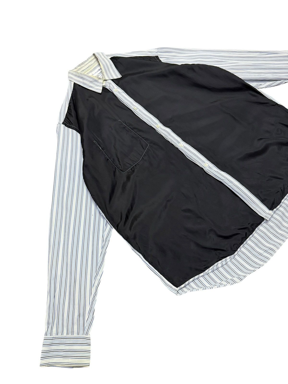 Comme des Garcons SHIRT Comme des Garçons Shirt Patchwork Shirt Black Panel Striped Size US S / EU 44-46 / 1 - 3 Thumbnail