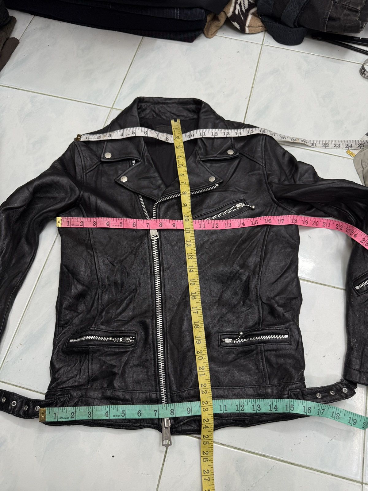 🔥🔥🔥ARCHIVE JACROSE DOUBLE COLLAR LEATHER PUNK JACKET