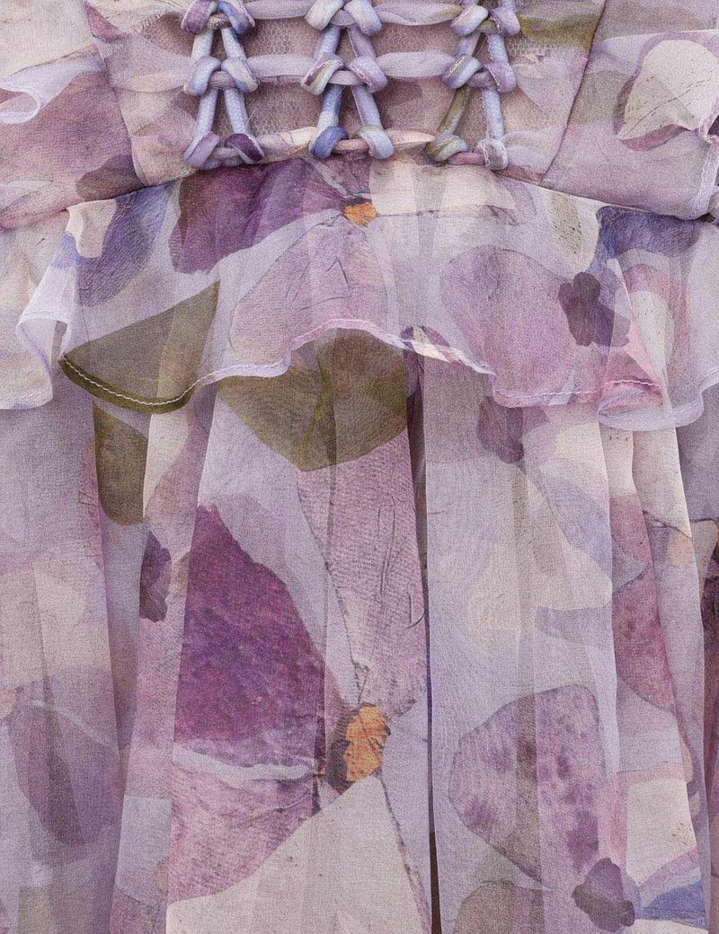 Zimmermann oc11z0226 Dawning Braided Maxi Skirt In Lilac Size 27" / US 4 / IT 40 - 5 Thumbnail