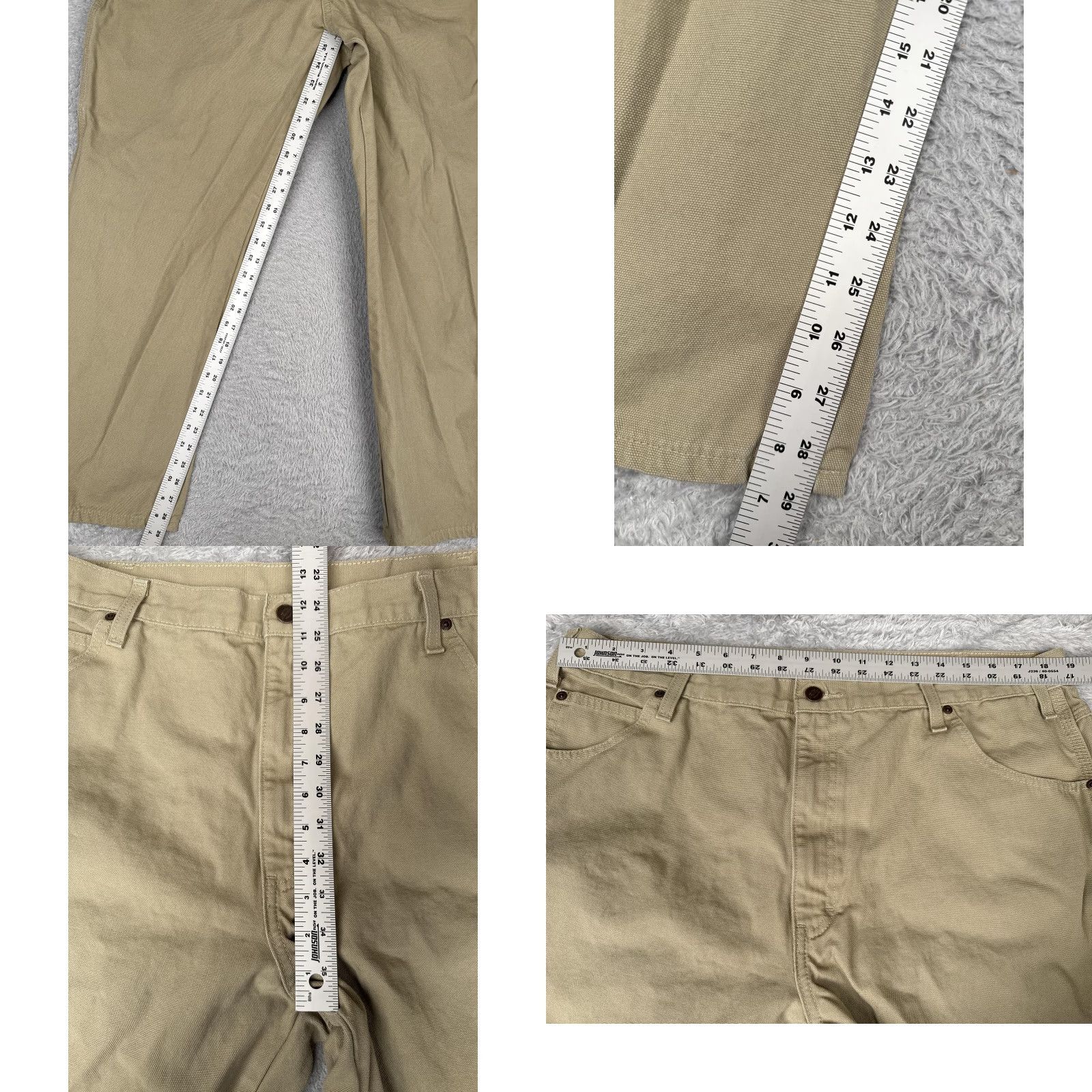 Dickies Dickies Pants Mens 40x30 Khaki Carpenter Workwear Utility Hammer Loop Cotton Pant Straight Leg Workwear Mens 40 Beige 100% Cotton twill Dickies 874 Size US 40 / EU 56 - 8 Thumbnail