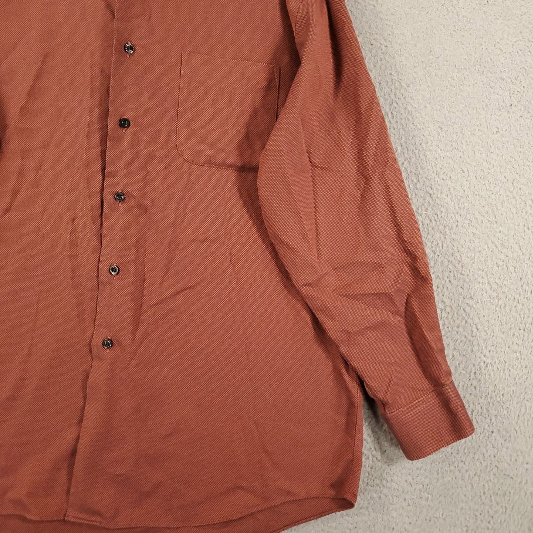 Vintage Roberto Villini Shirt Men 32 33 Rust Red Non Iron Travel Collection Mens Size US XS / EU 42 / 0 - 4 Thumbnail