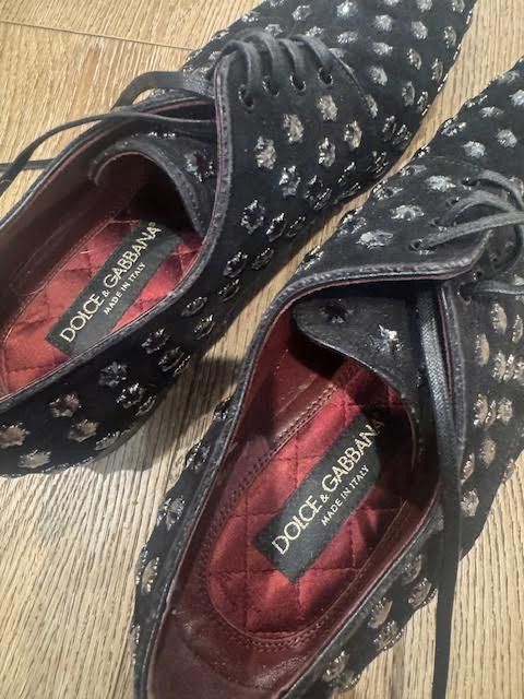 Dolce & Gabbana Dolce and Gabbana Crystal Star Suede Studded Derby Size US 8.5 / EU 41-42 - 14 Thumbnail