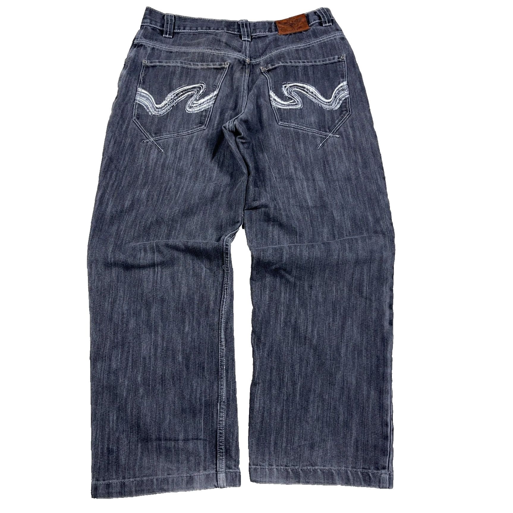 Southpole VINTAGE Southpole Jeans Men 36x29 Gray Denim Baggy Loose Fit 5-Pocket Wide-Leg Work Grunge jeans Mens Size US 36 / EU 52 - 2 Thumbnail