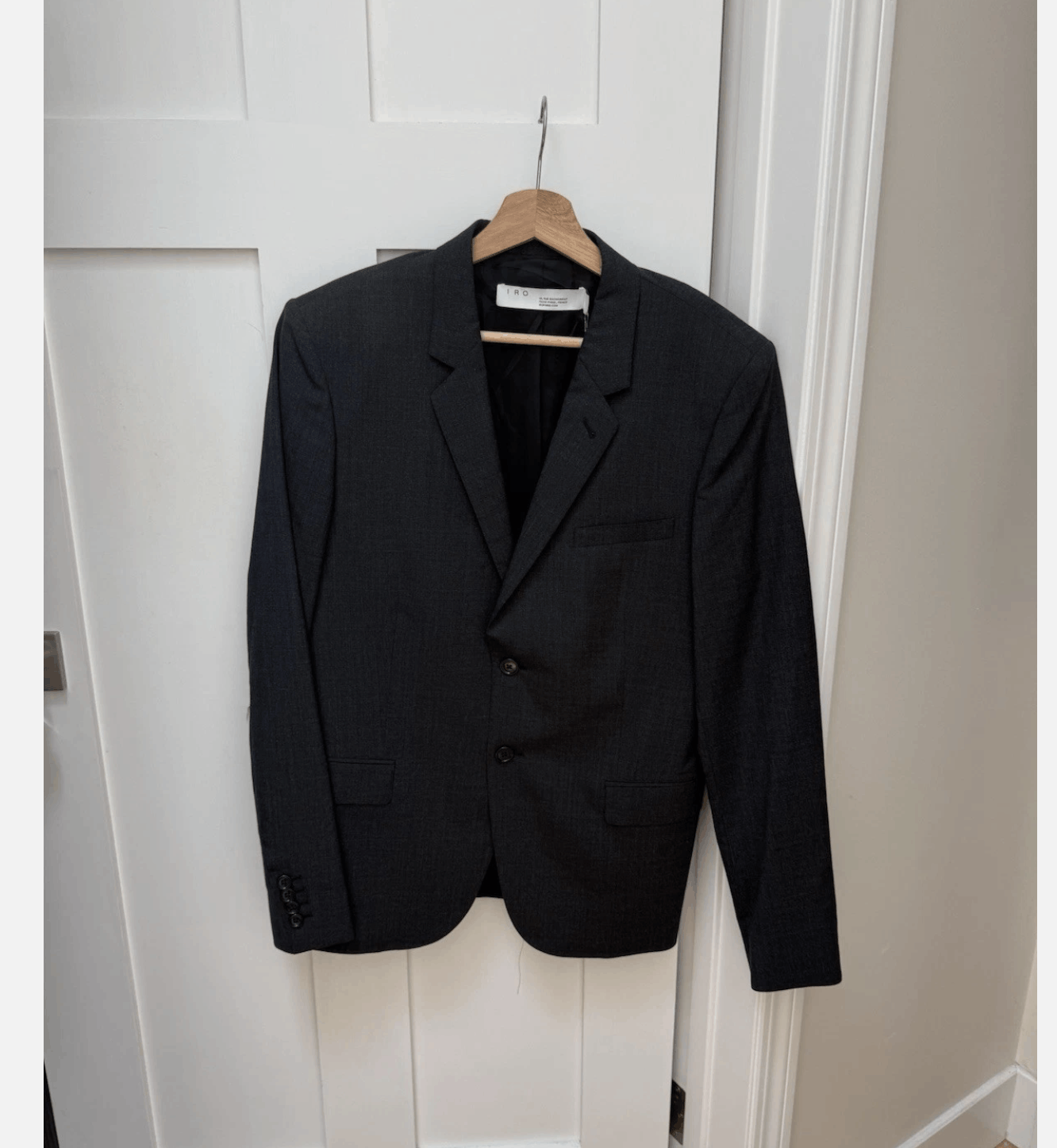 Iro IRO NWT Charcoal Gray Wool Blazer Jacket 48 EUR / 38 US Size 38R - 1 Thumbnail