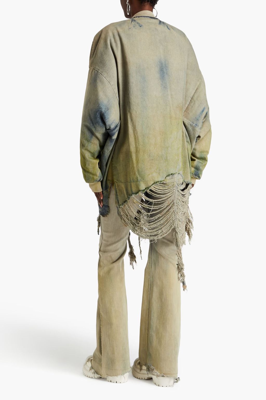 Rick Owens o1y0126 Denim Jacket in Sage Green Size S / US 4 / IT 40 - 2 Thumbnail
