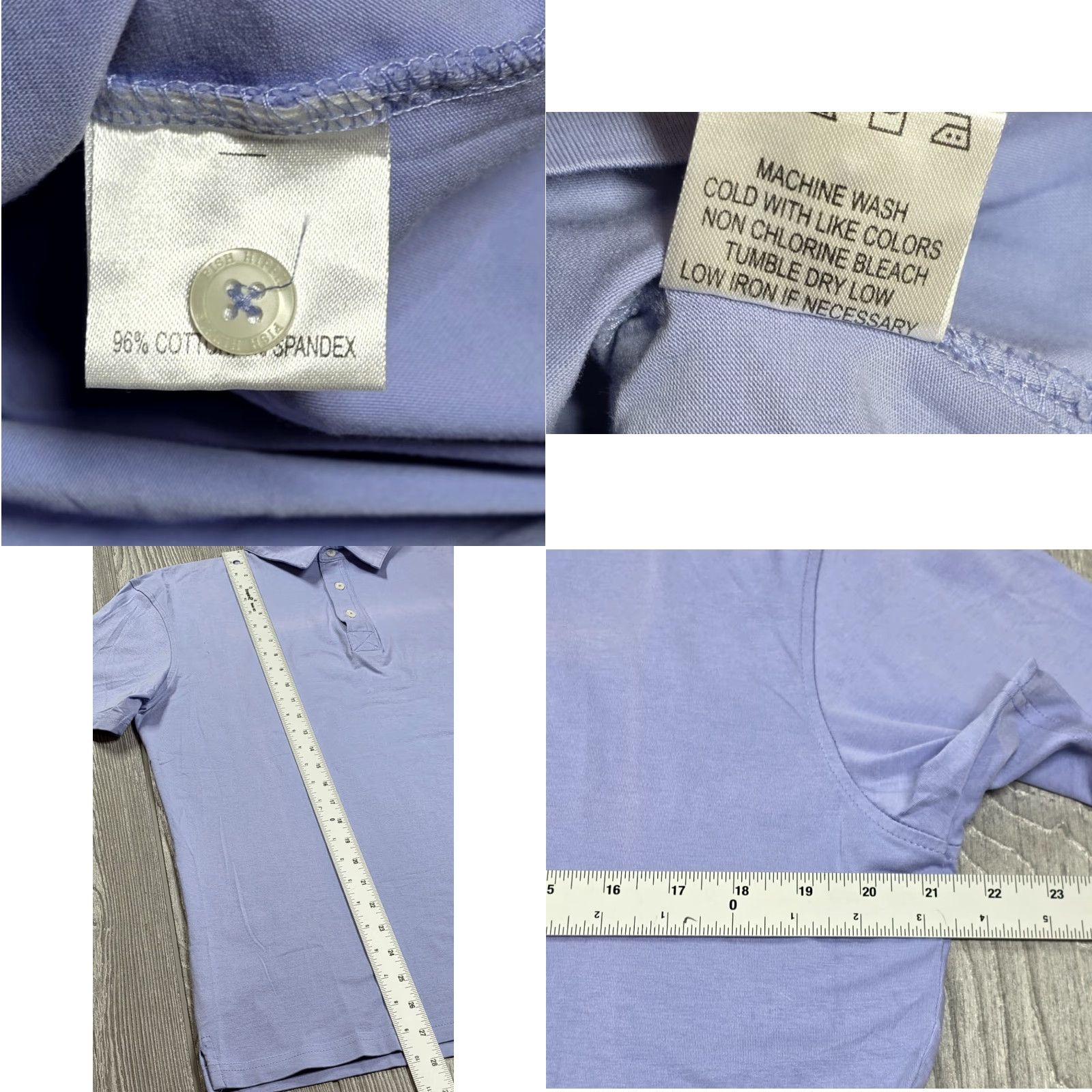 Vintage Fish Hippie Polo Shirt Blue Mens M Short Sleeve Stretch Cotton Blend Size US M / EU 48-50 / 2 - 8 Thumbnail