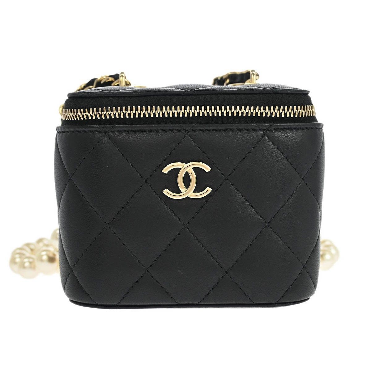 Chanel Chanel Vanity Case with Pearl Chain Quilted Lambskin Size ONE SIZE - 1 Thumbnail