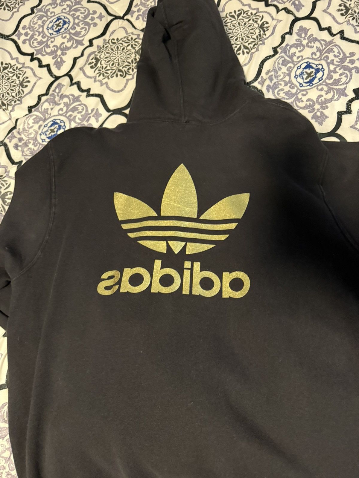 Adidas Adidas Gold Logo Hoodie Size US XL / EU 56 / 4 - 3 Thumbnail