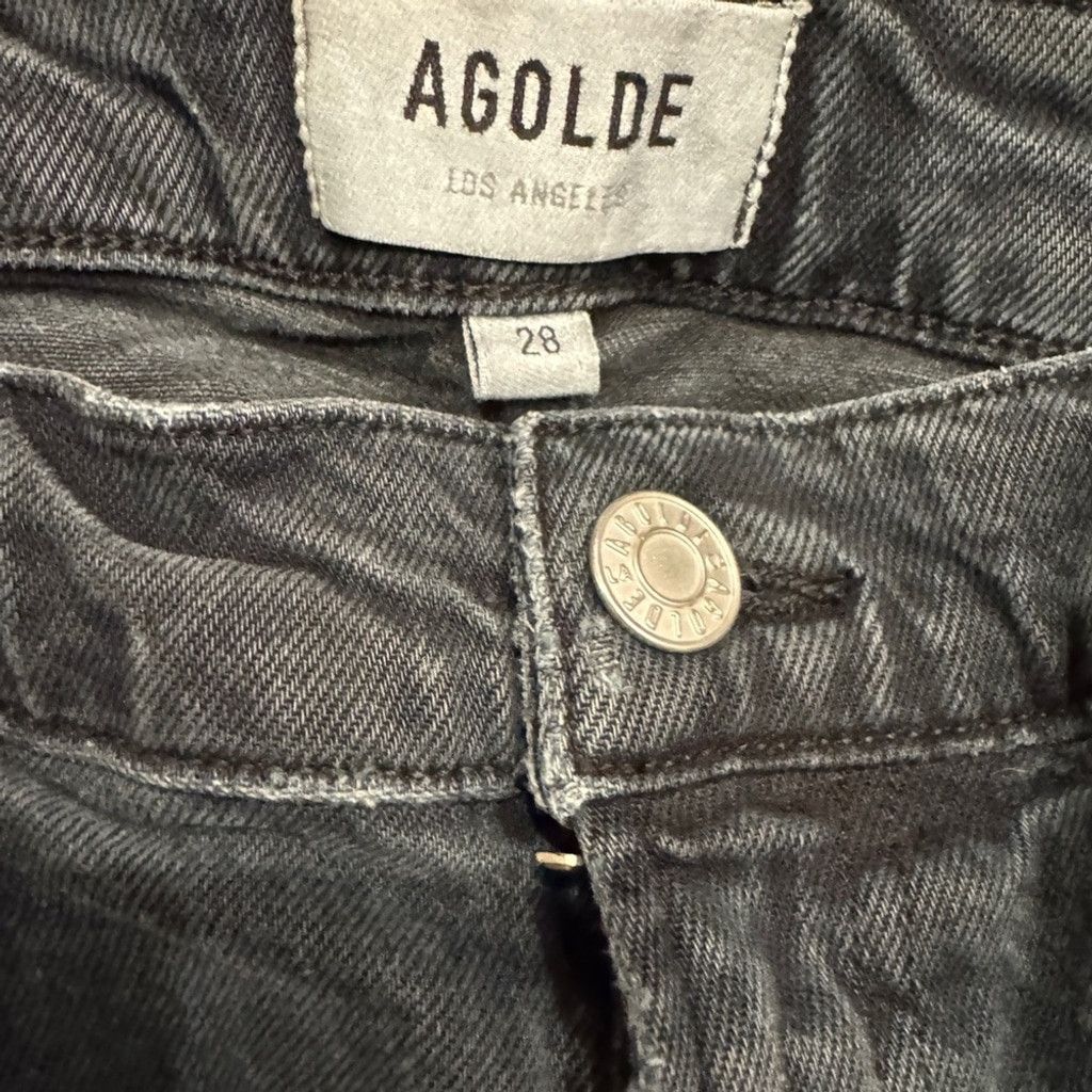 Agolde Agolde Toni Mid-Rise Charcoal Distressed Jeans 28 Size 28" / US 6 / IT 42 - 2 Thumbnail