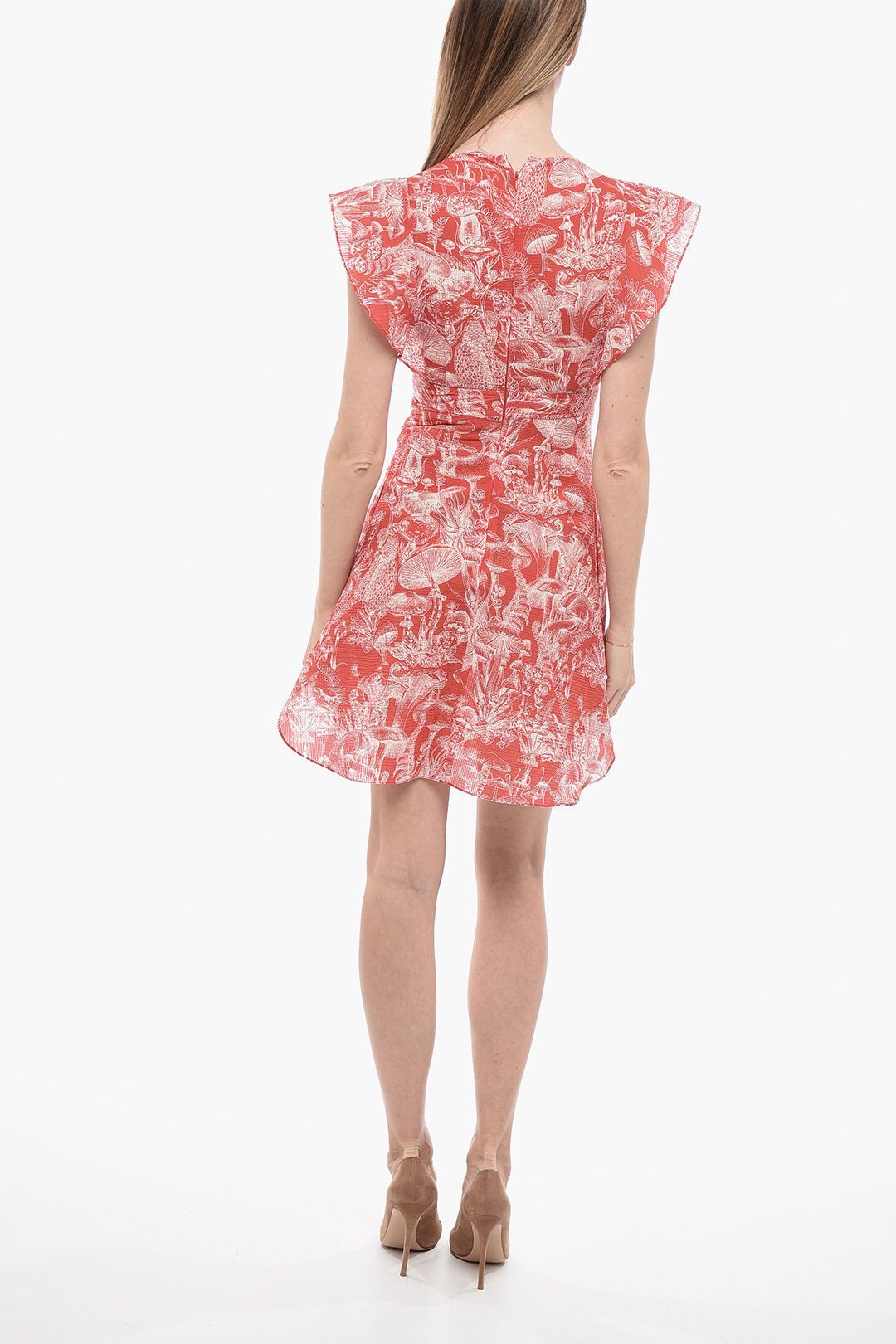 Stella McCartney og1mm0824 Silk Blend Flared Dress With Floral Pattern Size XS / US 0-2 / IT 36-38 - 2 Thumbnail