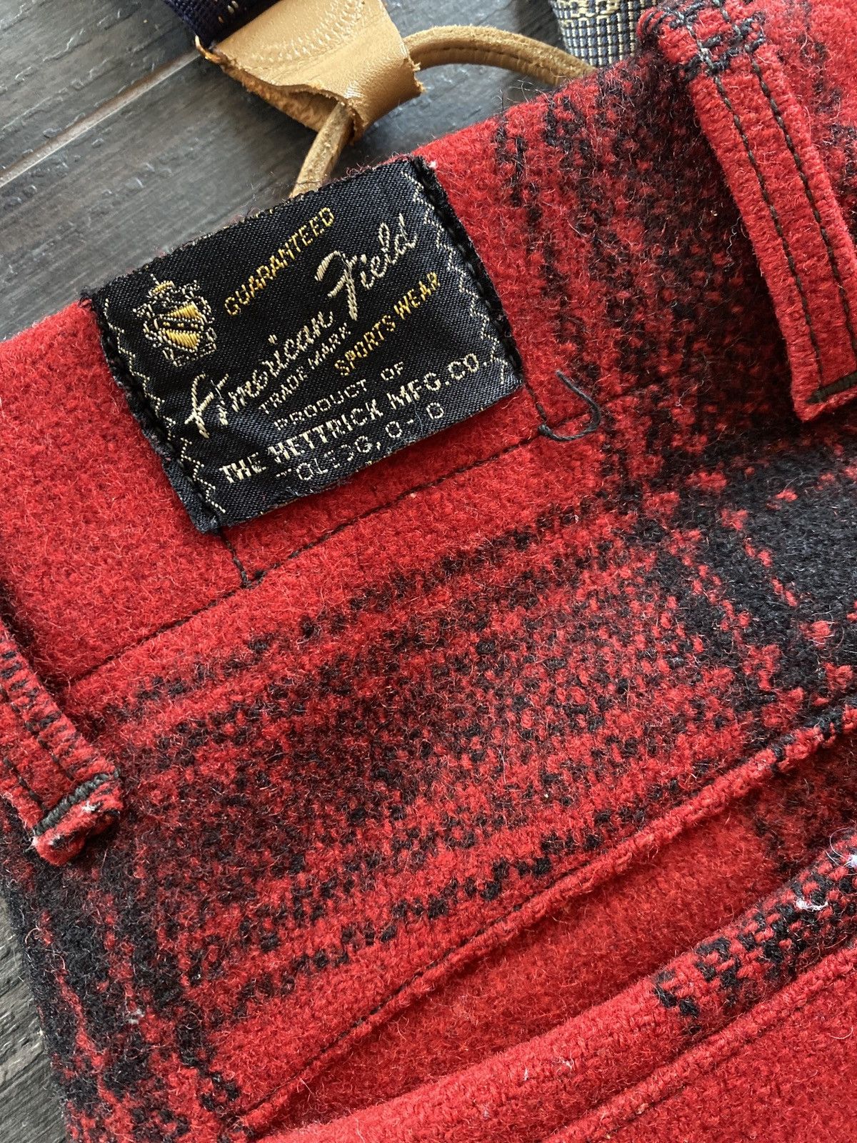 Vintage 1930s American Field buffalo plaid wool pants 32 Size US 32 / EU 48 - 5 Thumbnail