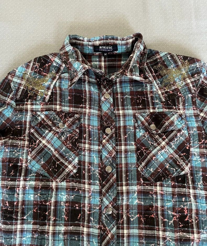 Yohji Yamamoto Vintage Japanese Embroidered Plaid Shirt-2506 Size M / US 6-8 / IT 42-44 - 4 Thumbnail