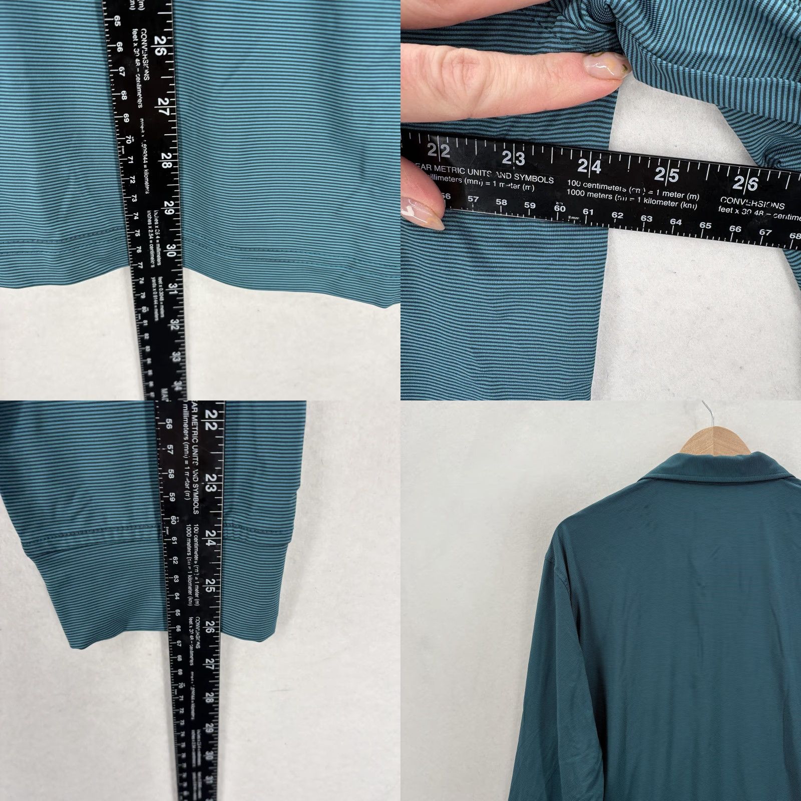 Vintage Maelreg Performance Polo Shirt Mens XL Blue Stripe Long Sleeve Golf Casual Camp Size US XL / EU 56 / 4 - 8 Thumbnail