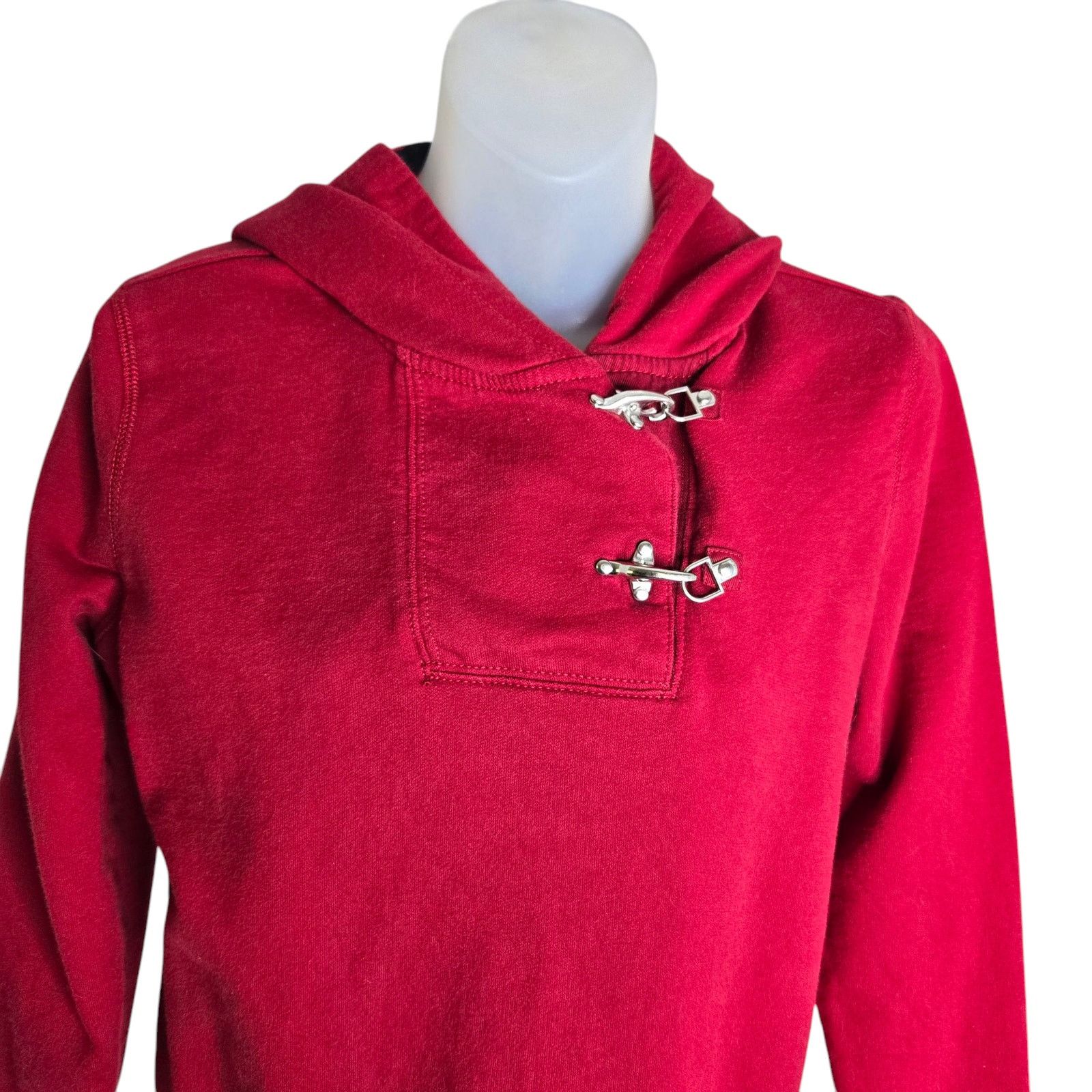 Lauren Ralph Lauren Lauren Jeans Co Womens Petite Hoodie Medium Red Toggle Size M / US 6-8 / IT 42-44 - 2 Thumbnail