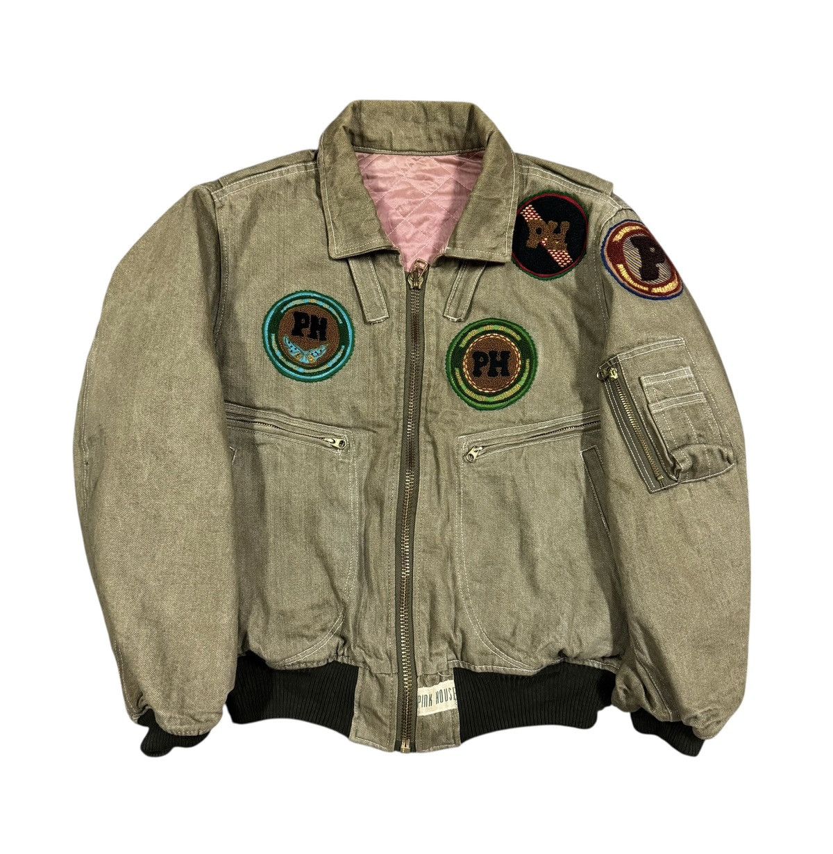 Karl Helmut Vtg🔥Pink House Karl Helmut Bomber Duck Canvas Bondage Jacket Size US M / EU 48-50 / 2 - 3 Thumbnail