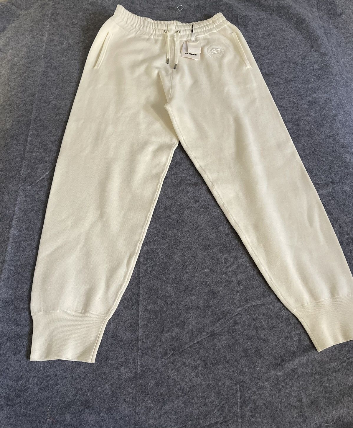Sandro Sandro Paris Sweatpants FR 42 /US S-M Cream White Joggers Size US 29 - 2 Thumbnail