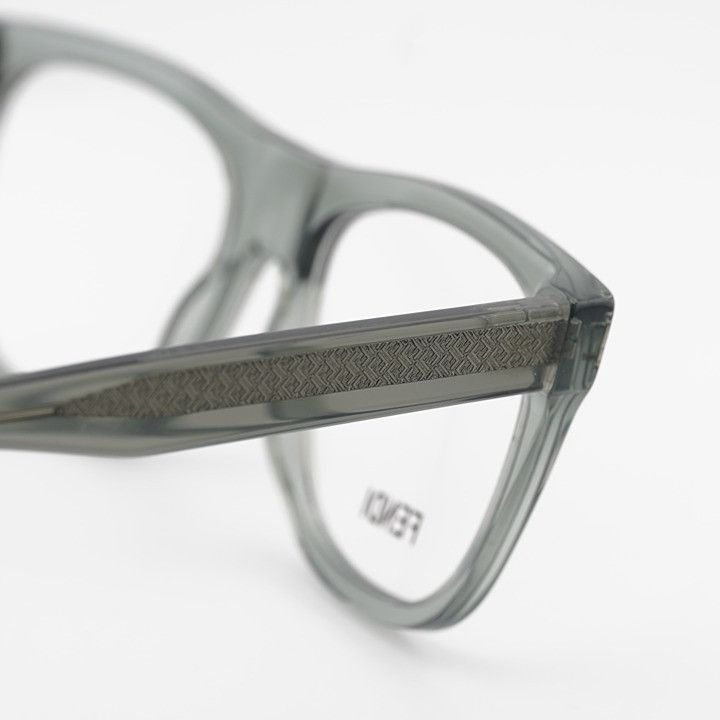Fendi Fendi FE50070I 020 Eyeglasses Grey 54mm Square Frame Size ONE SIZE - 4 Thumbnail