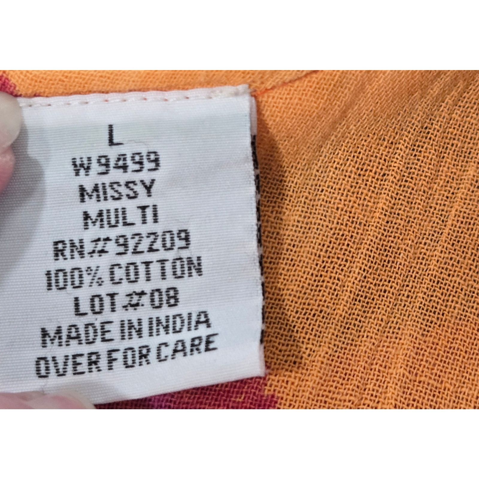 Other Serengeti Orange Pink Multicolor Smocked Maxi Dress L Flowy Size L / US 10 / IT 46 - 6 Thumbnail