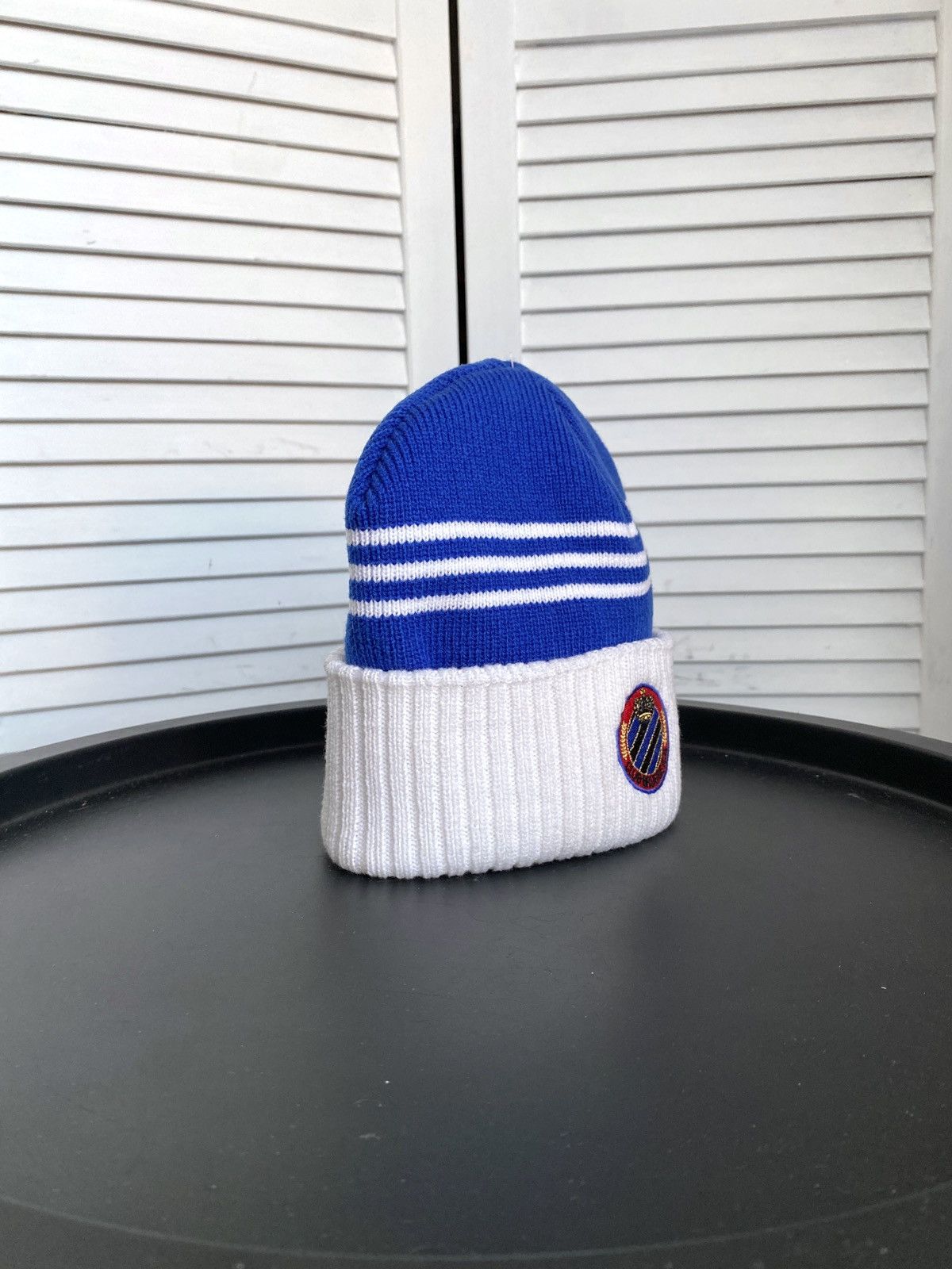 Adidas × Vintage Vintage 90s Adidas Club Brugge KV Soccer Striped Beanie Hat Size ONE SIZE - 3 Thumbnail