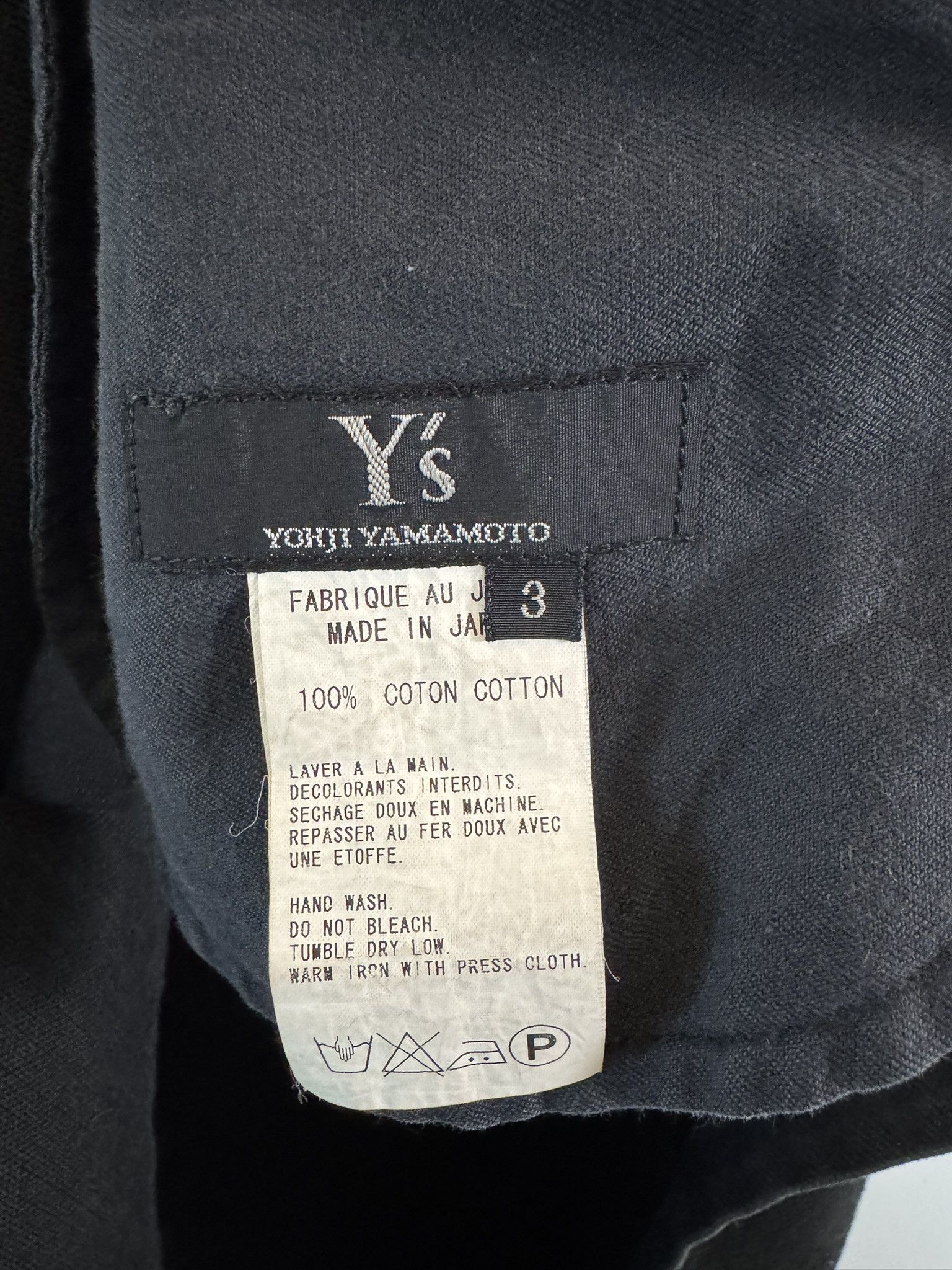 Yohji Yamamoto Y's Yohji Yamamoto Black Cotton Skirt with Suspenders Size 38" / US 16 / IT 52 - 6 Thumbnail