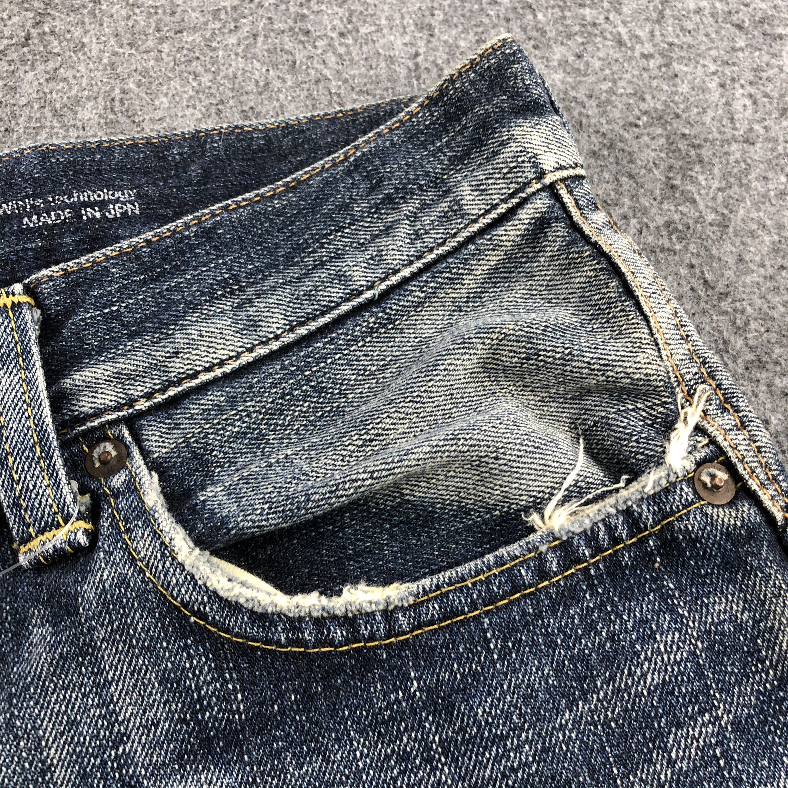 Edwin Vintage Faded Black Edwin Jeans-J2341A Size US 33 - 10 Thumbnail