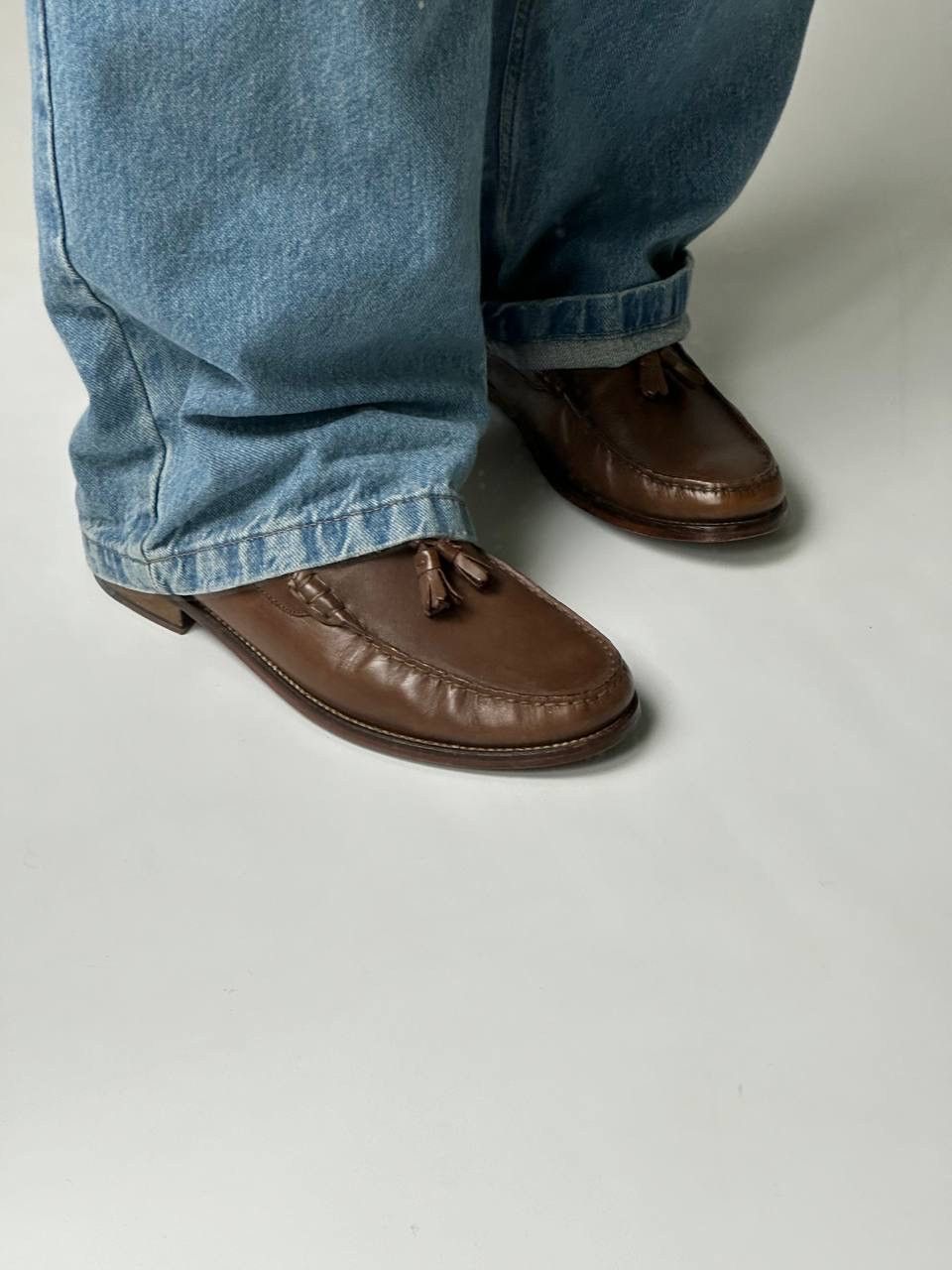🔥Brown Oldmoney Leather Loafer Gucci Style Marks & Spencer