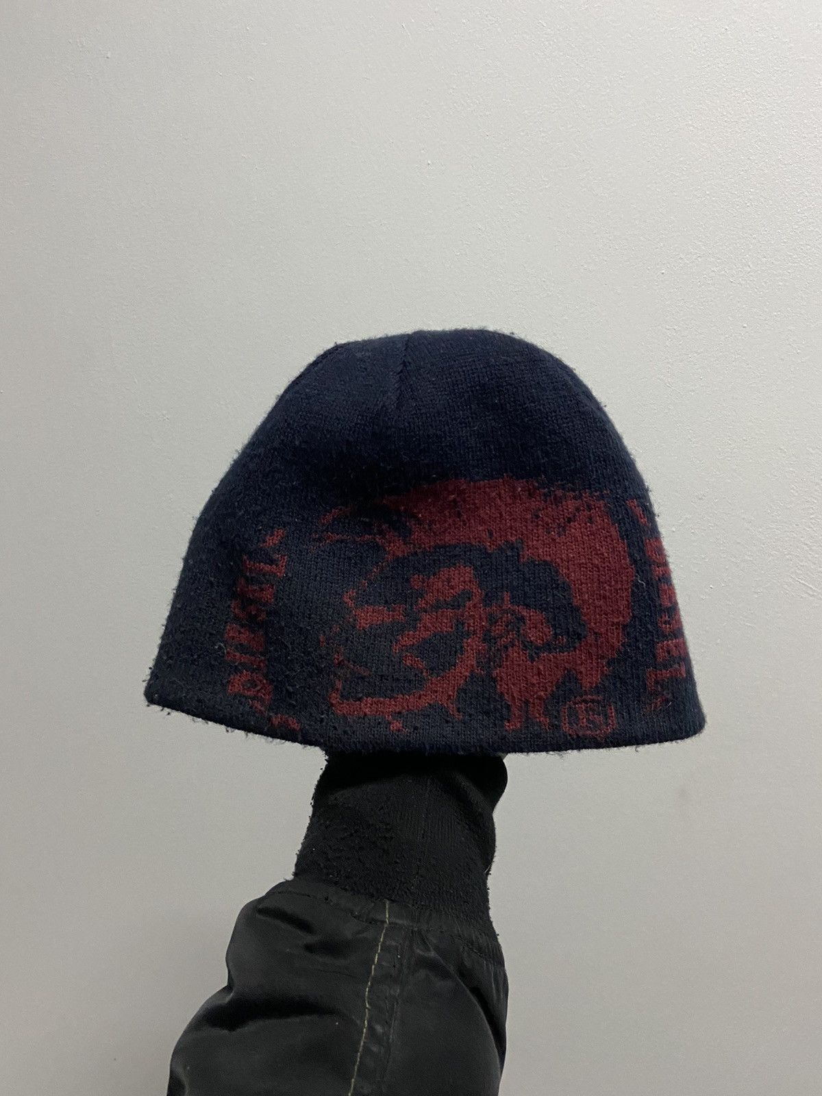 Diesel × Vintage Diesel Hat Vintage big Logo beanie reversible Y2K Size ONE SIZE - 1 Thumbnail
