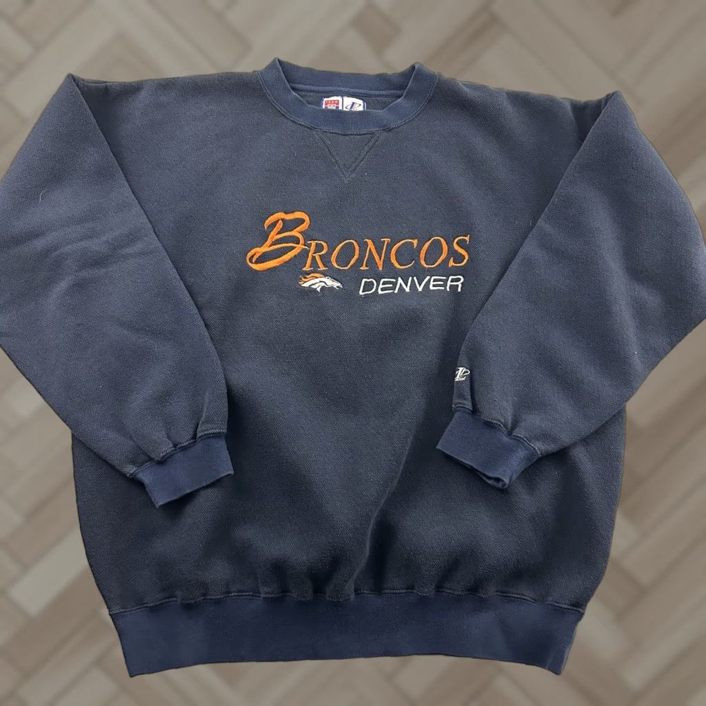 Logo Athletic VINTAGE Logo Athletic Denver Broncos Pullover Crewneck Sweatshirt Men's L Blue Size US L / EU 52-54 / 3 - 1 Thumbnail