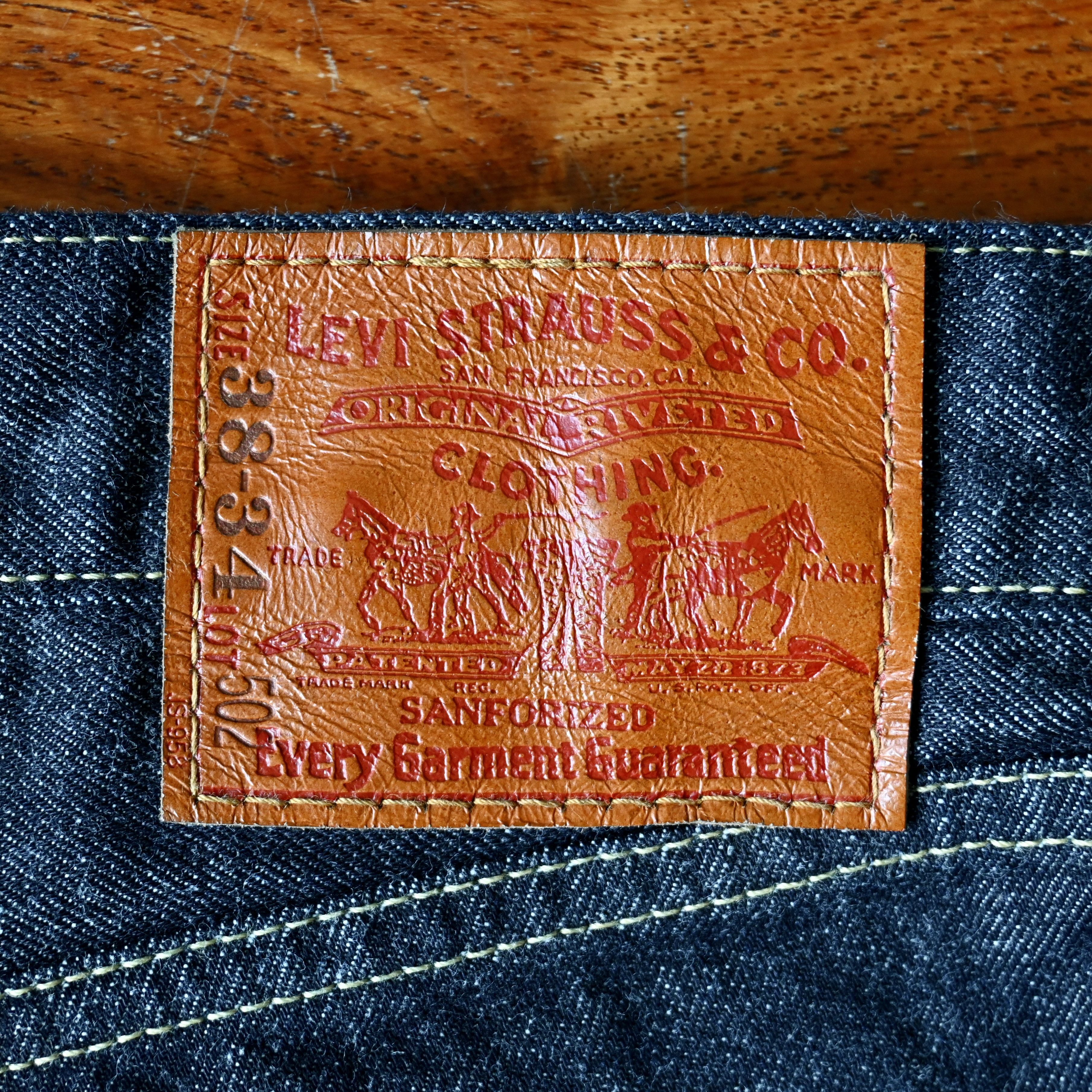 Levi's DEADSTOCK, 2009 Levi's 502 "Yellow Stitch" rigid denim jeans Size US 38 / EU 54 - 12 Thumbnail