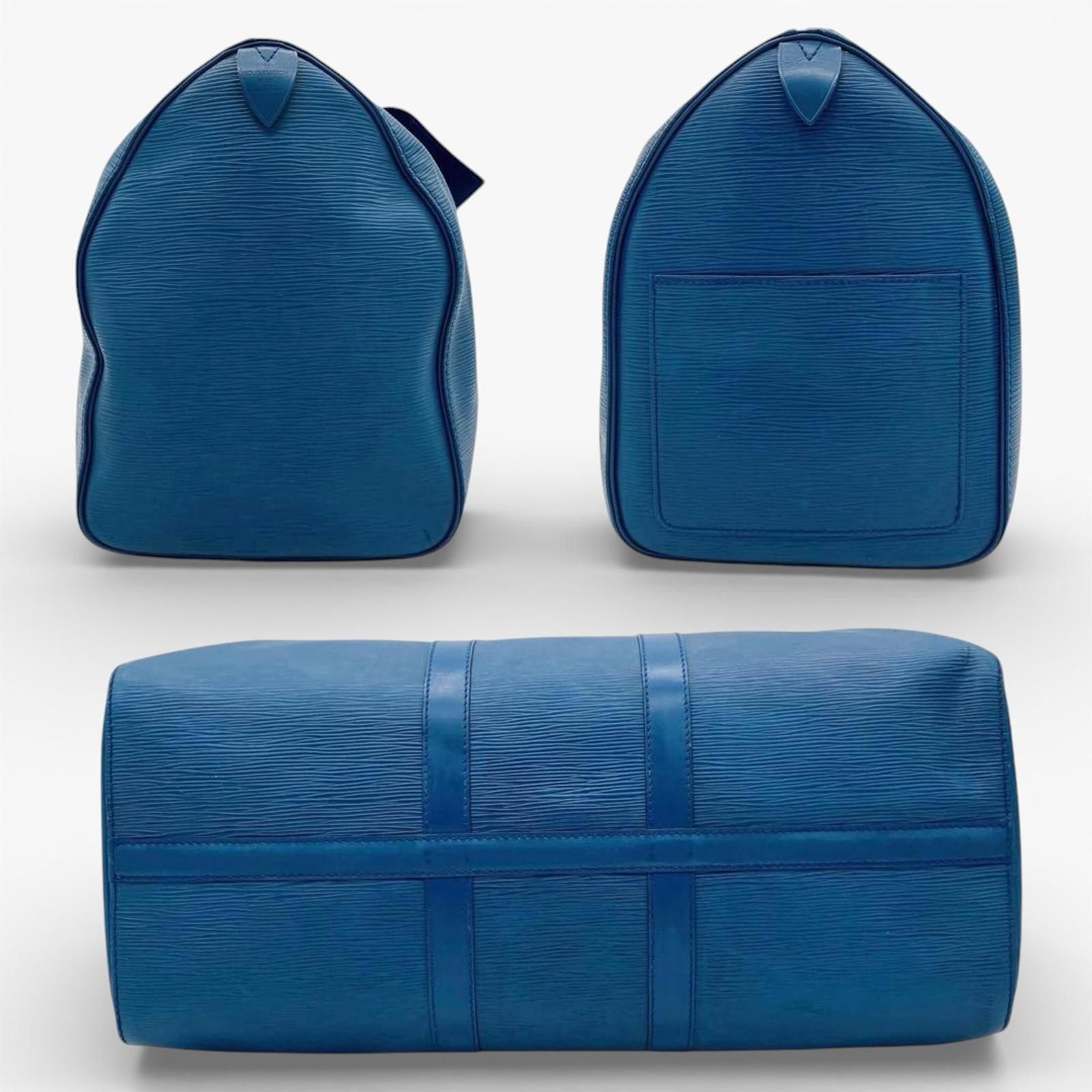 Louis Vuitton Louis Vuitton - Men's Blue Leather Travel Bag Size ONE SIZE - 3 Thumbnail