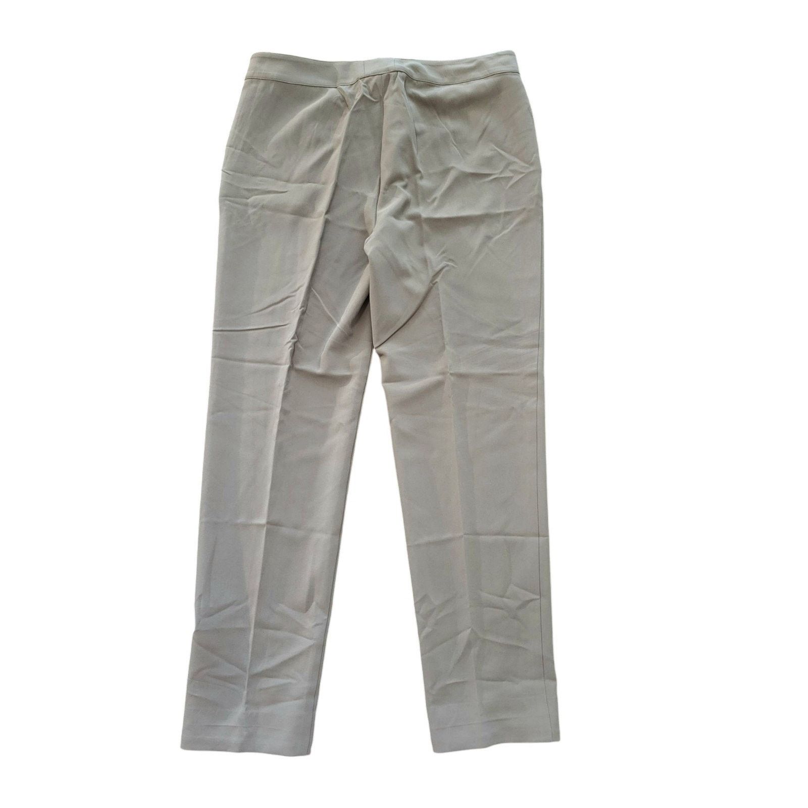 St. John St John Pants Sz 8 Khaki Dove Straight Leg Trousers $395 Size 30" / US 8 / IT 44 - 3 Thumbnail