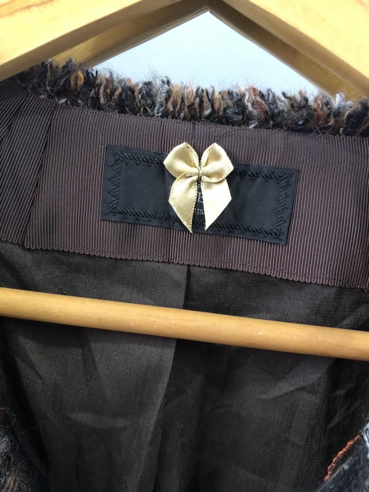 Yohji Yamamoto Ined Ponte Torto Tweed Cropped Jacket Japan Size XXS / US 00 / IT 34 - 6 Thumbnail