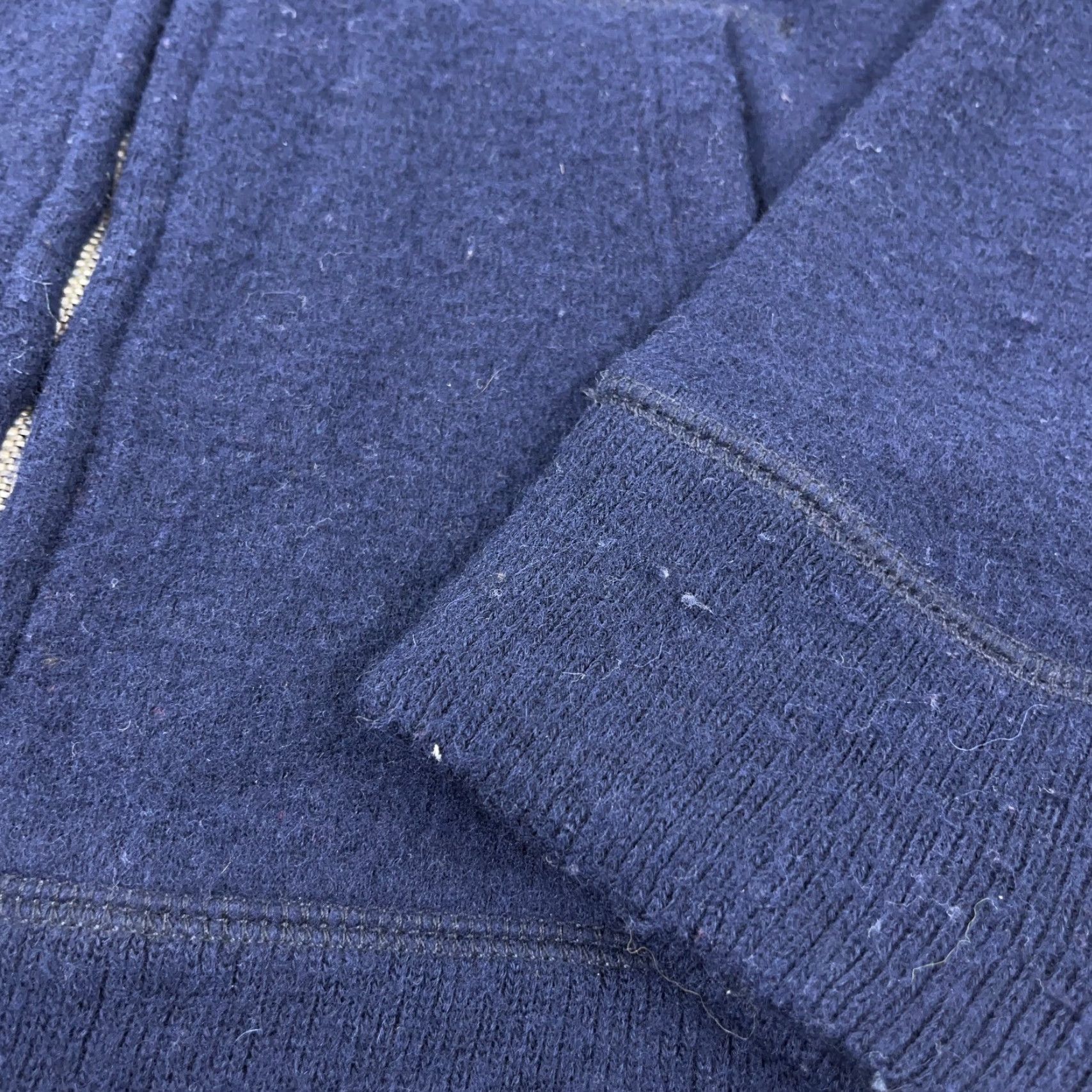 Abercrombie & Fitch VINTAGE Abercrombie & Fitch Hoodie Men Small Blue Solid Tweed Full Zip Heavyweight Sports Size US S / EU 44-46 / 1 - 5 Thumbnail