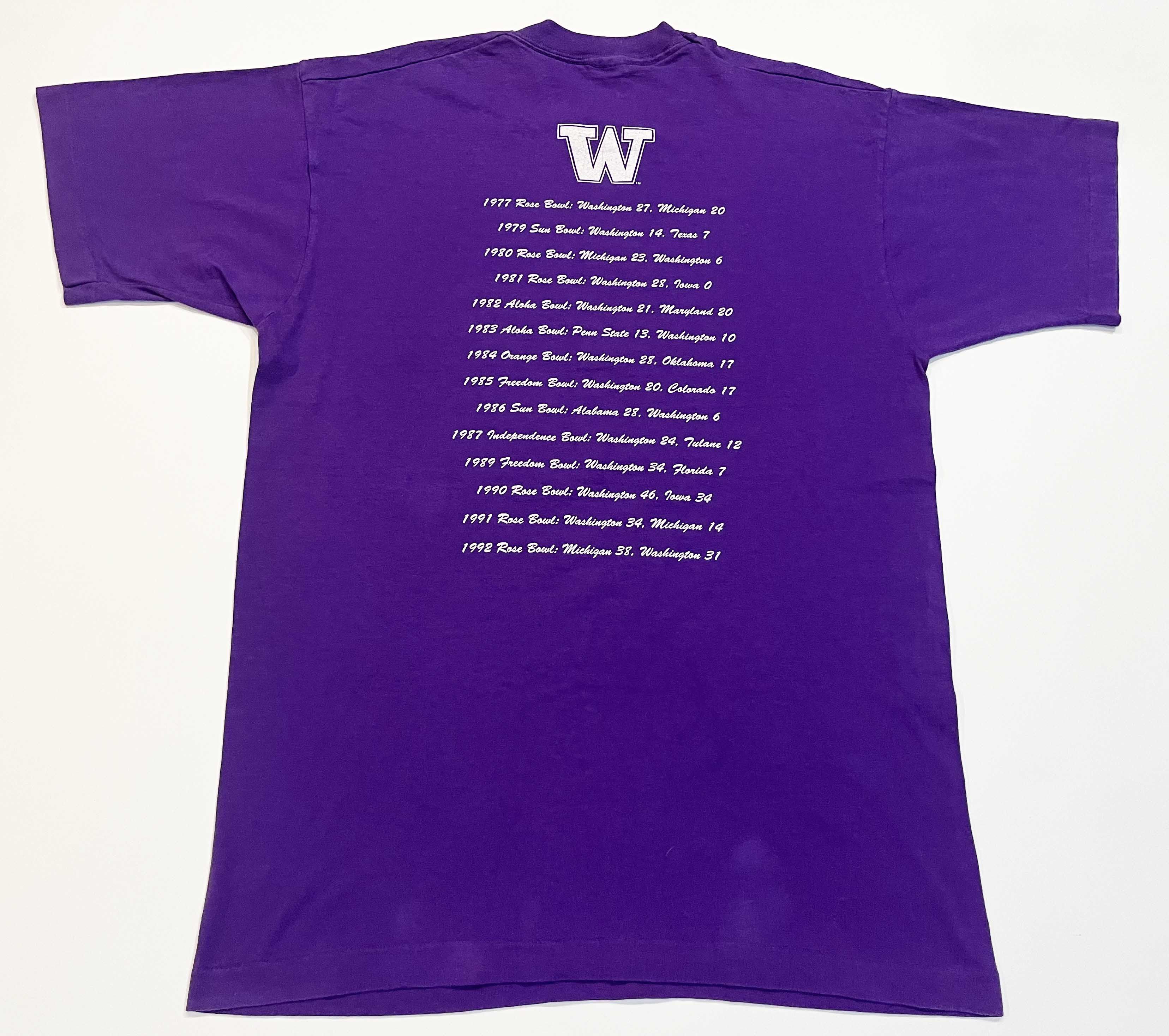 Fruit Of The Loom × NCAA × Vintage Vintage FOTL 1992 NCAA Washington Huskies Football T-Shirt Size US L / EU 52-54 / 3 - 5 Thumbnail