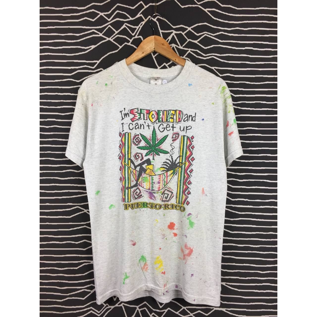 Fruit Of The Loom Vtg 50/50 Puerto Rico I'm Stoned And I'm Can't Get Up Tee Size US M / EU 48-50 / 2 - 1 Thumbnail